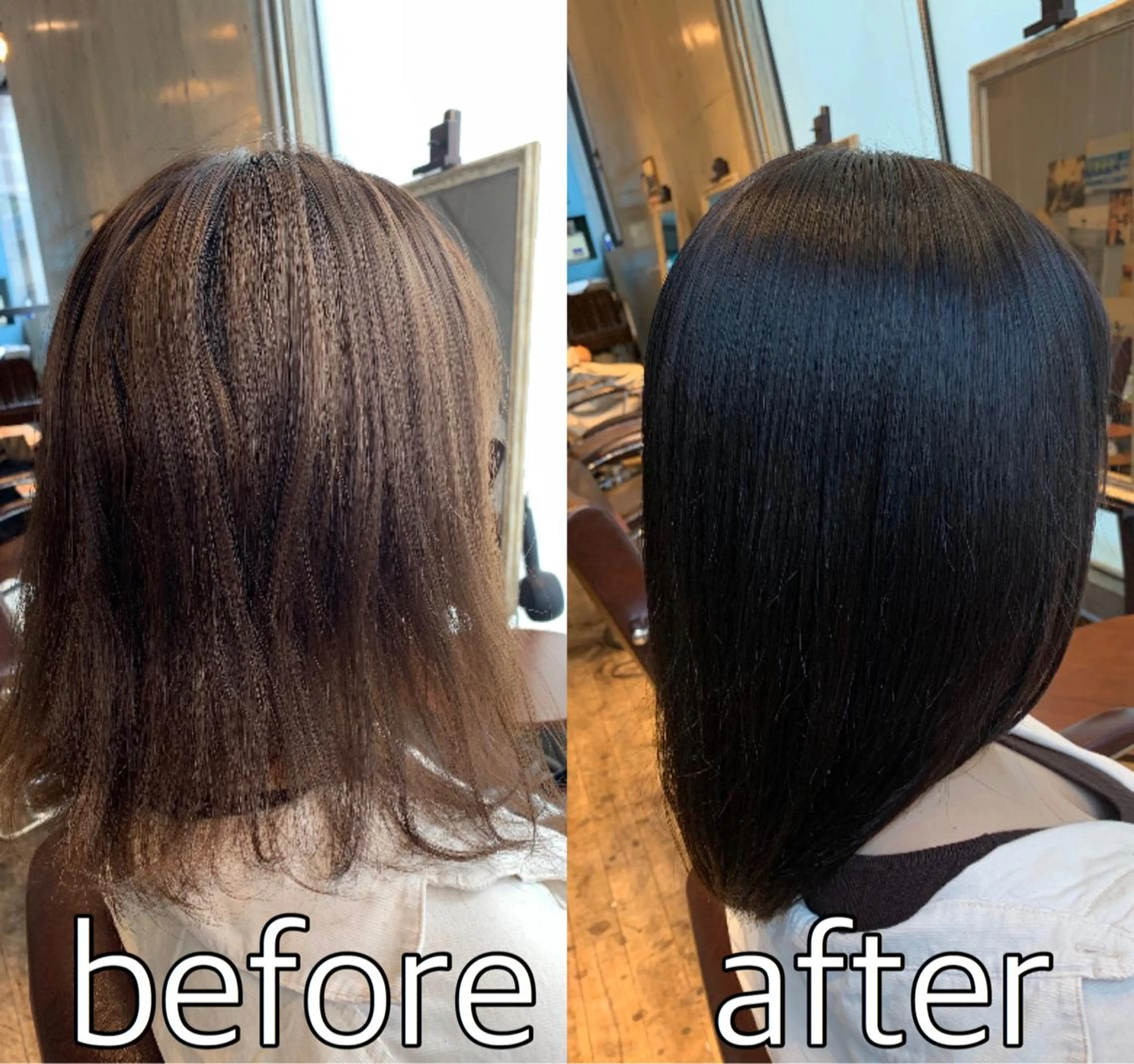 セミロング 縮毛矯正 ＊くせ毛に特化＊ 【yun】のヘアスタイル