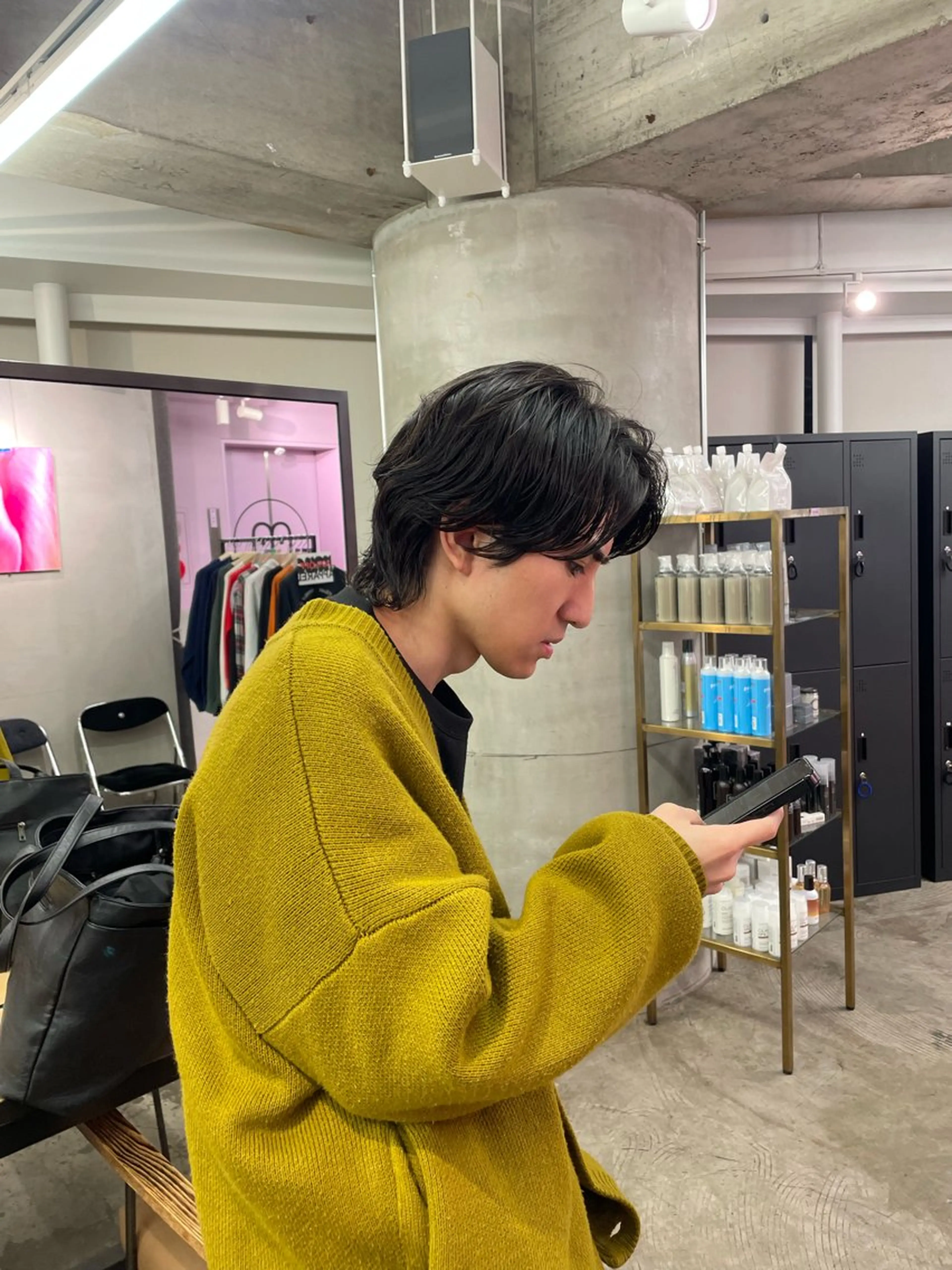 パーマ メンズ センターパート メンズパーマ OjOmano ケンタのヘアスタイル