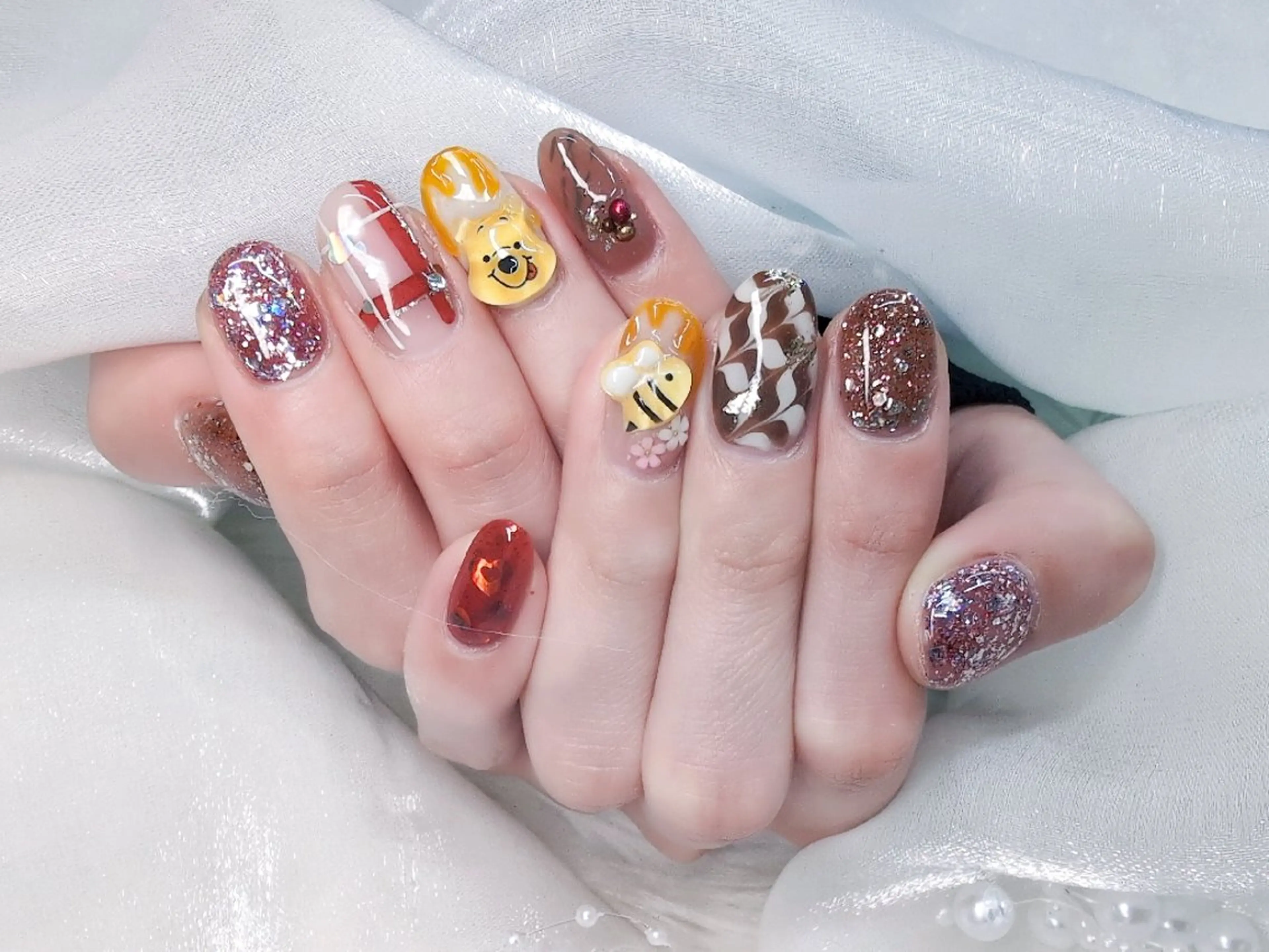 ネイル チークネイル 長さ出し フラッシュネイル フレンチネイル ジェルネイル Chouette Nailのネイルデザイン