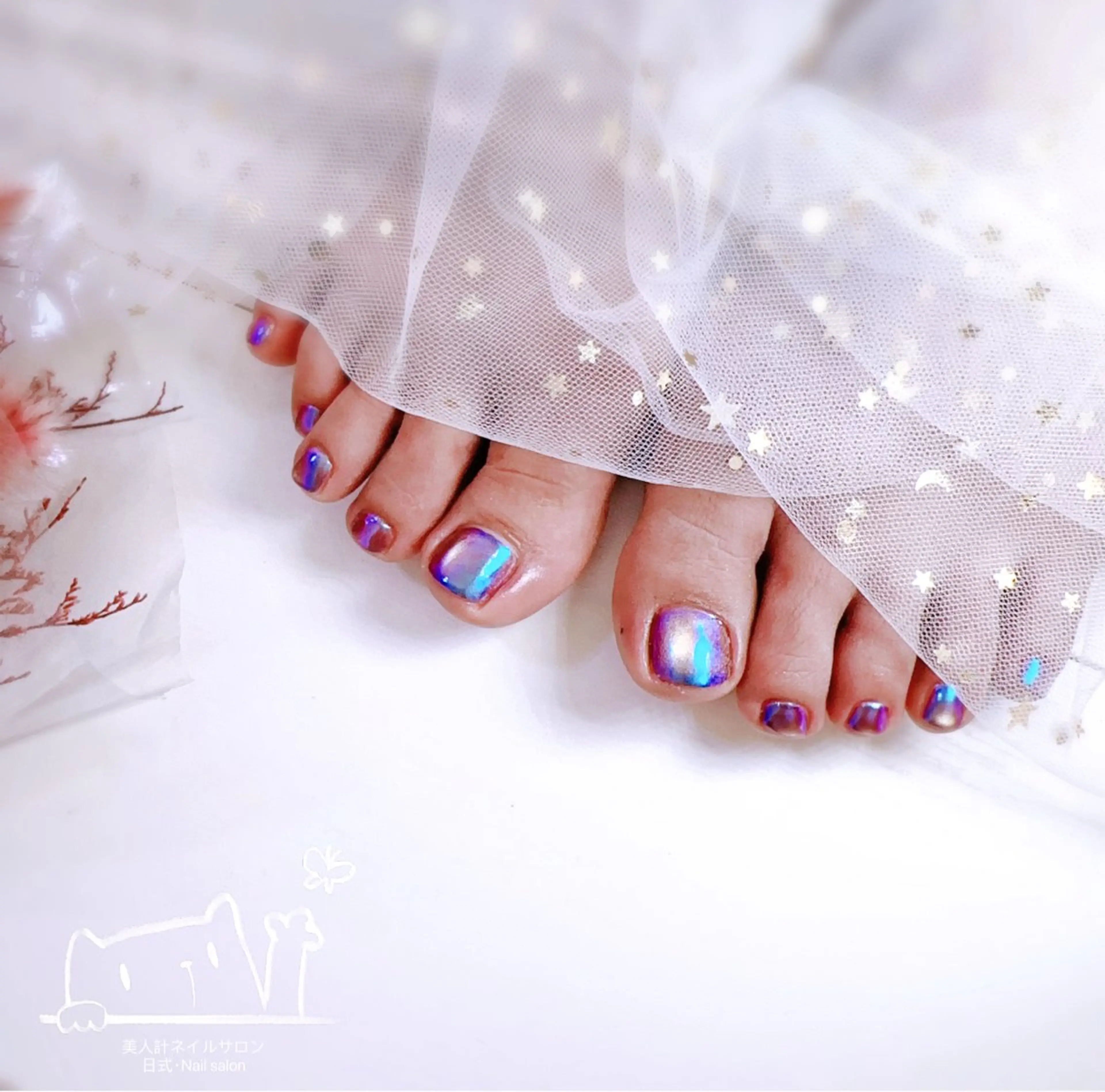 ネイル オーロラネイル マグネットネイル 中山 美月のネイルデザイン