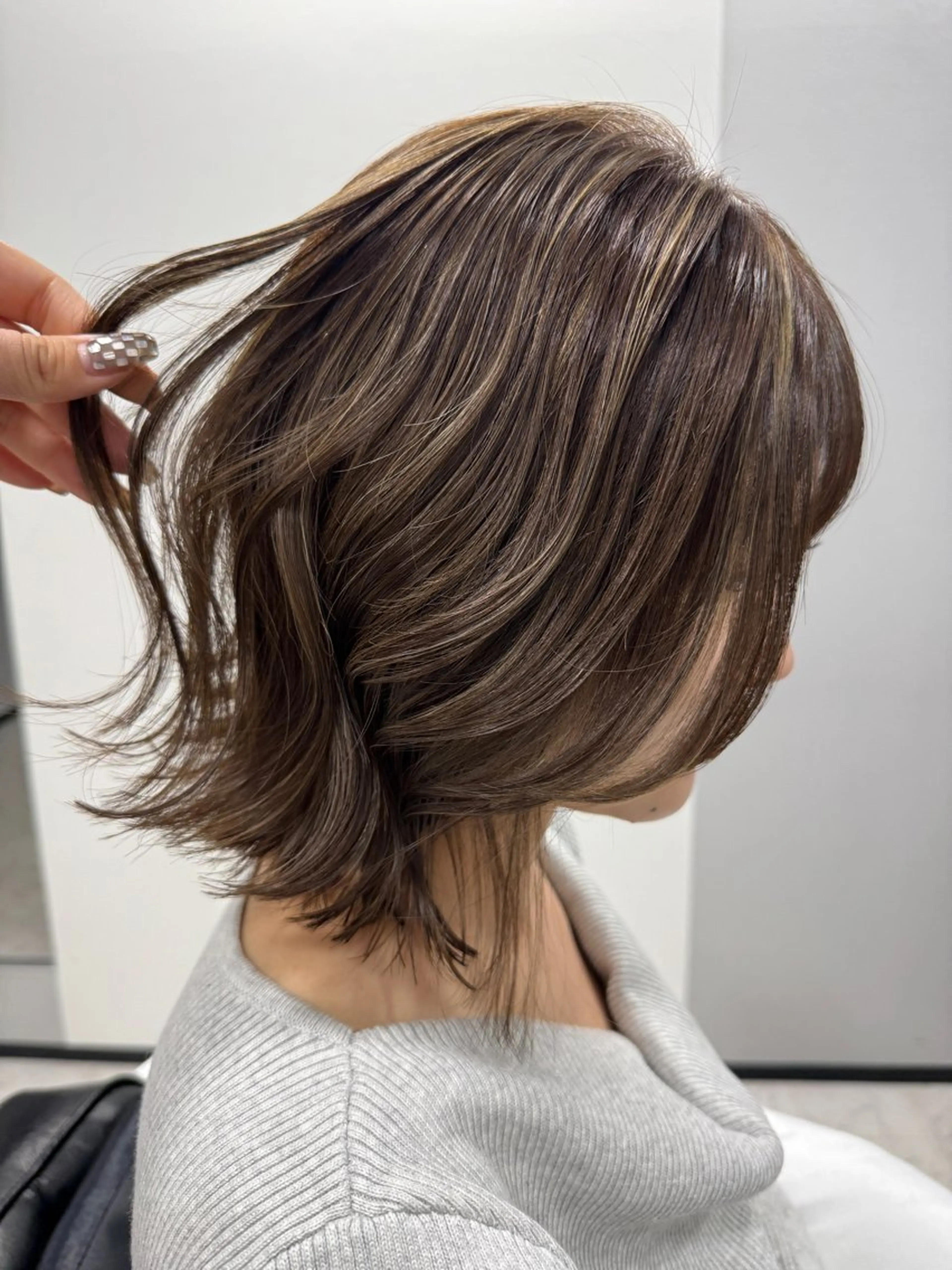 ミディアム カラー カット ヘアカラー トリートメント ヒラガカナ▼ ECLAT HAIRのヘアスタイル