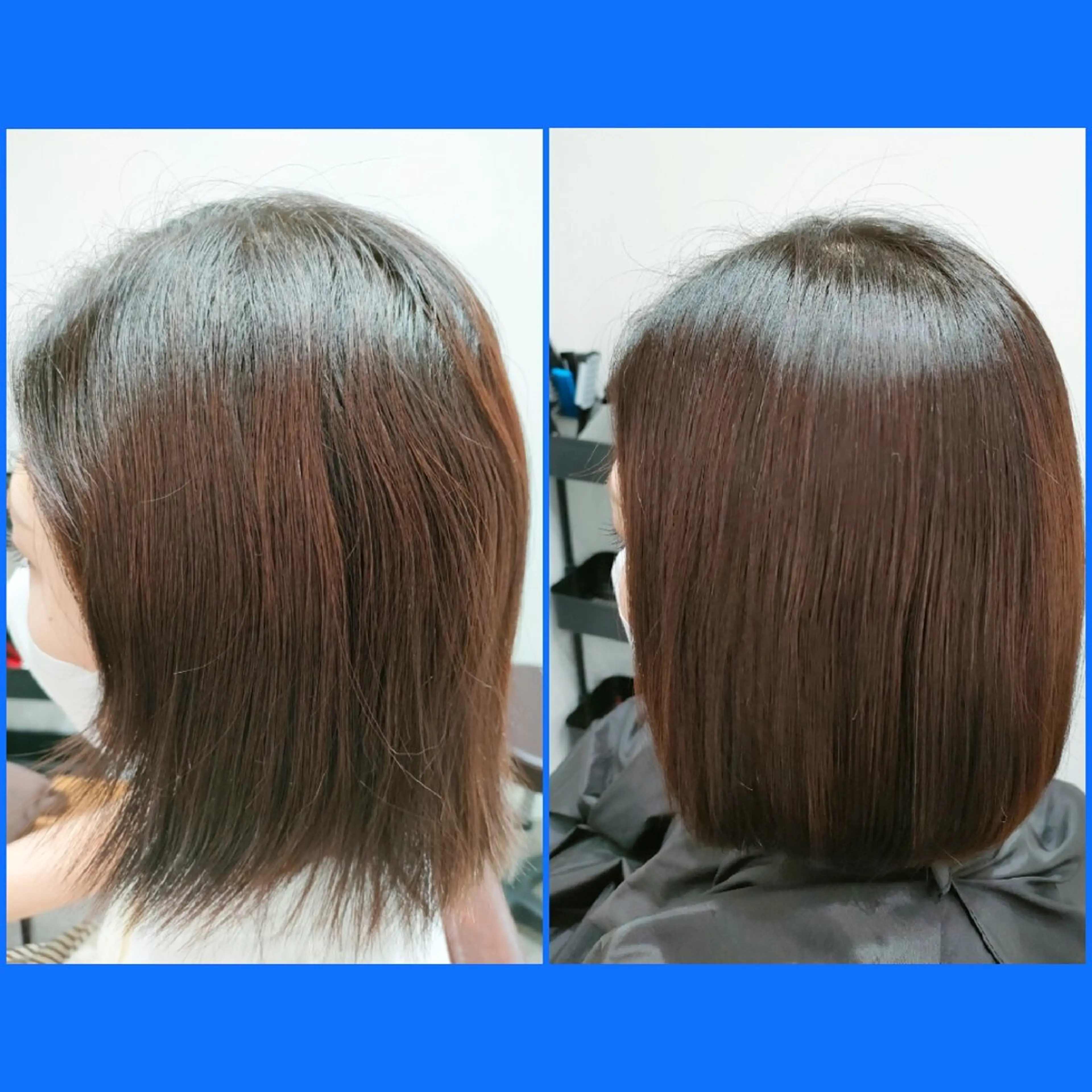 ミディアム ボブ 縮毛矯正 髪質改善/星野久美子 /撮影モデル募集のヘアスタイル