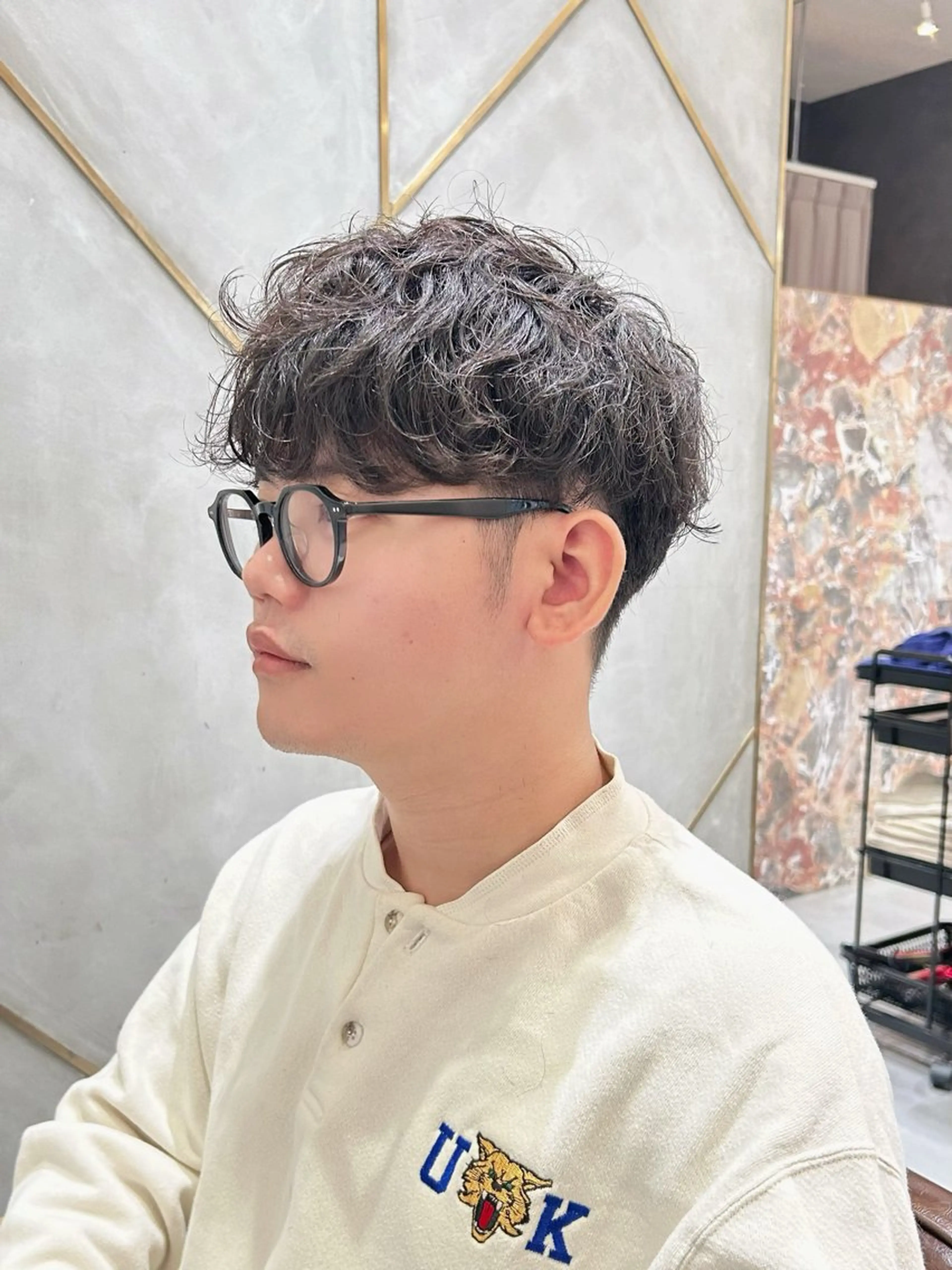 パーマ メンズ calna by ELMO  上ノ井のヘアスタイル