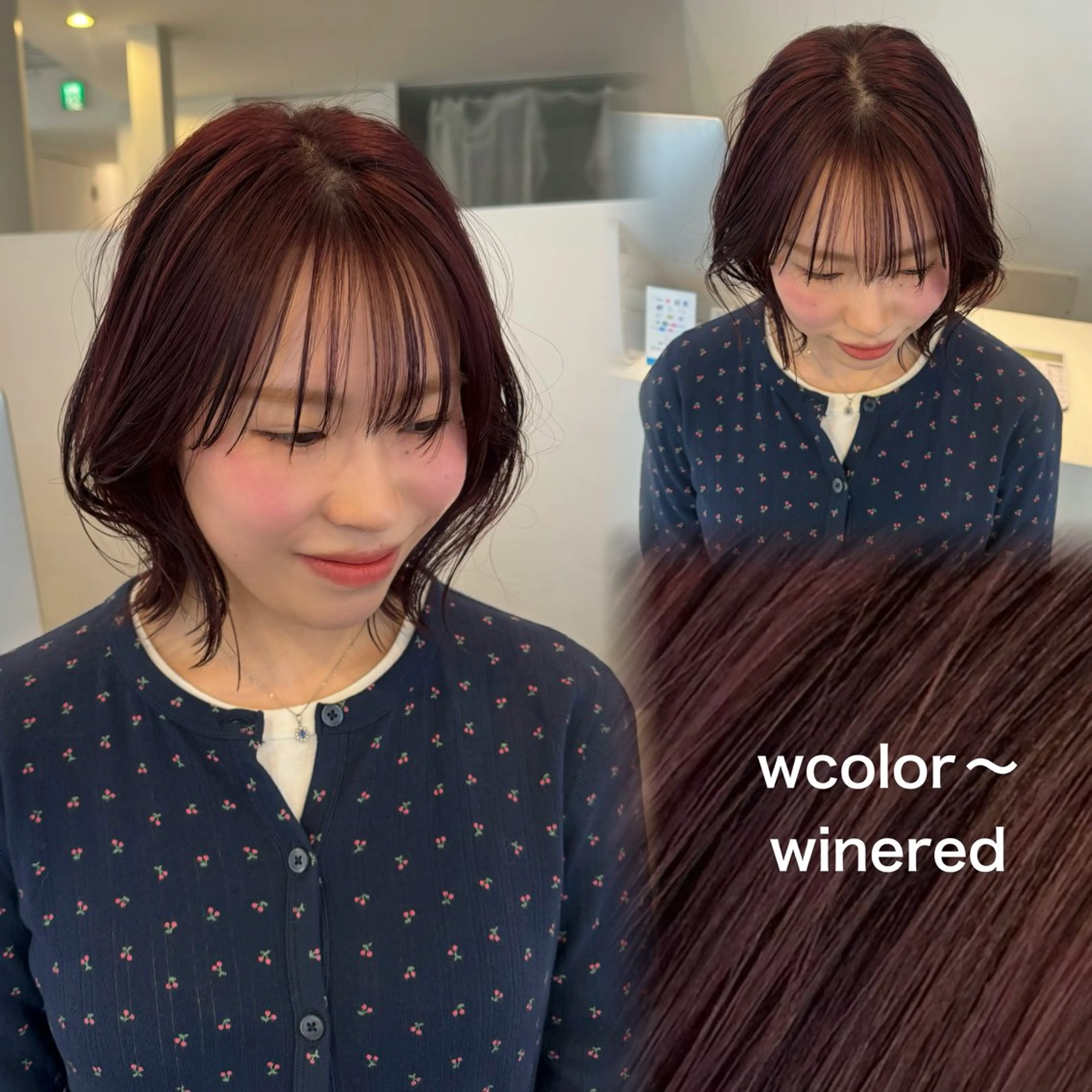 ミディアム カラー ブリーチ ダブルカラー インナーカラー ブリーチなしカラー ピンクカラー カット ヘアカラー トリートメント yard.長田 唯のヘアスタイル