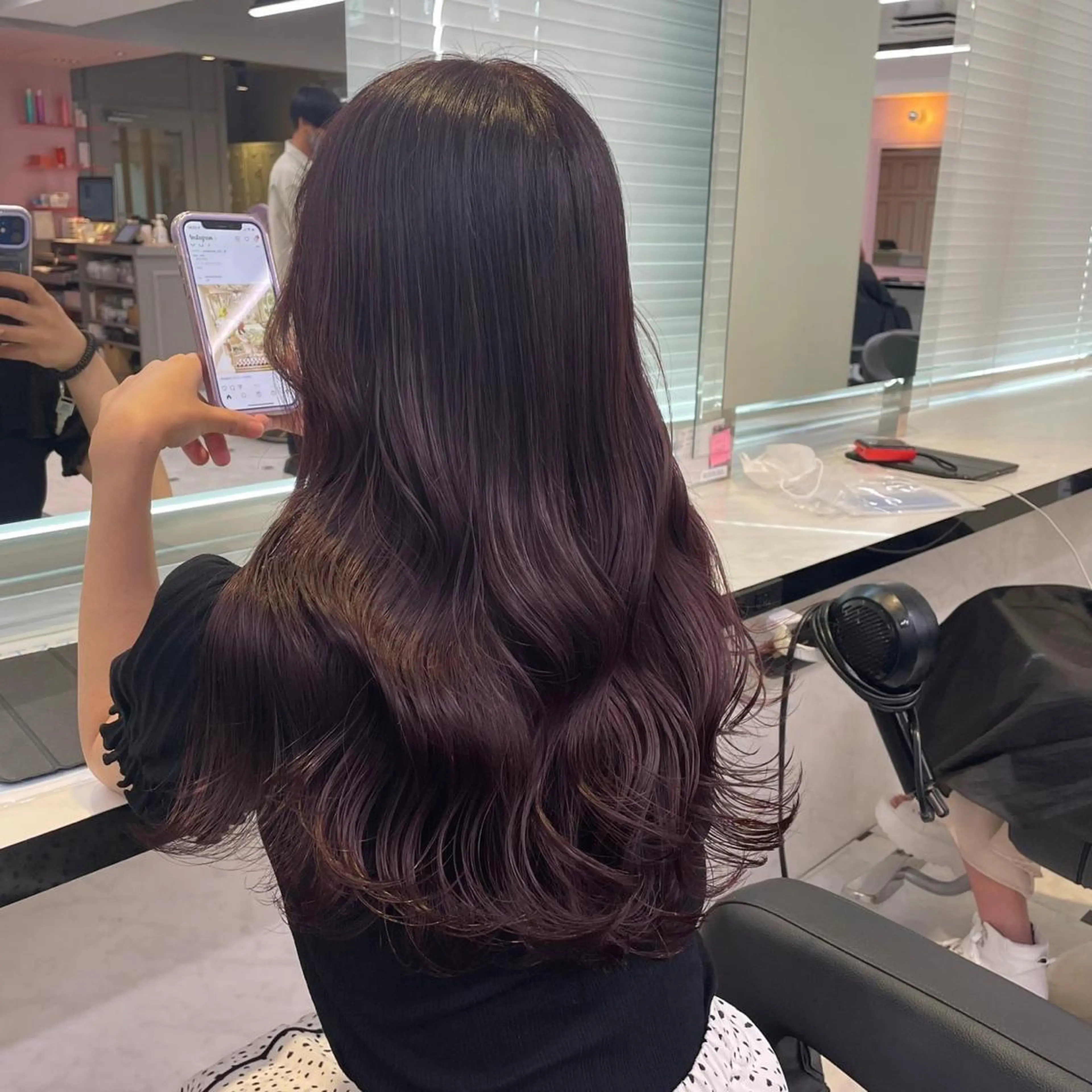 セミロング カラー 色落ち綺麗🩰ハイ トーン🎀RINKAのヘアスタイル