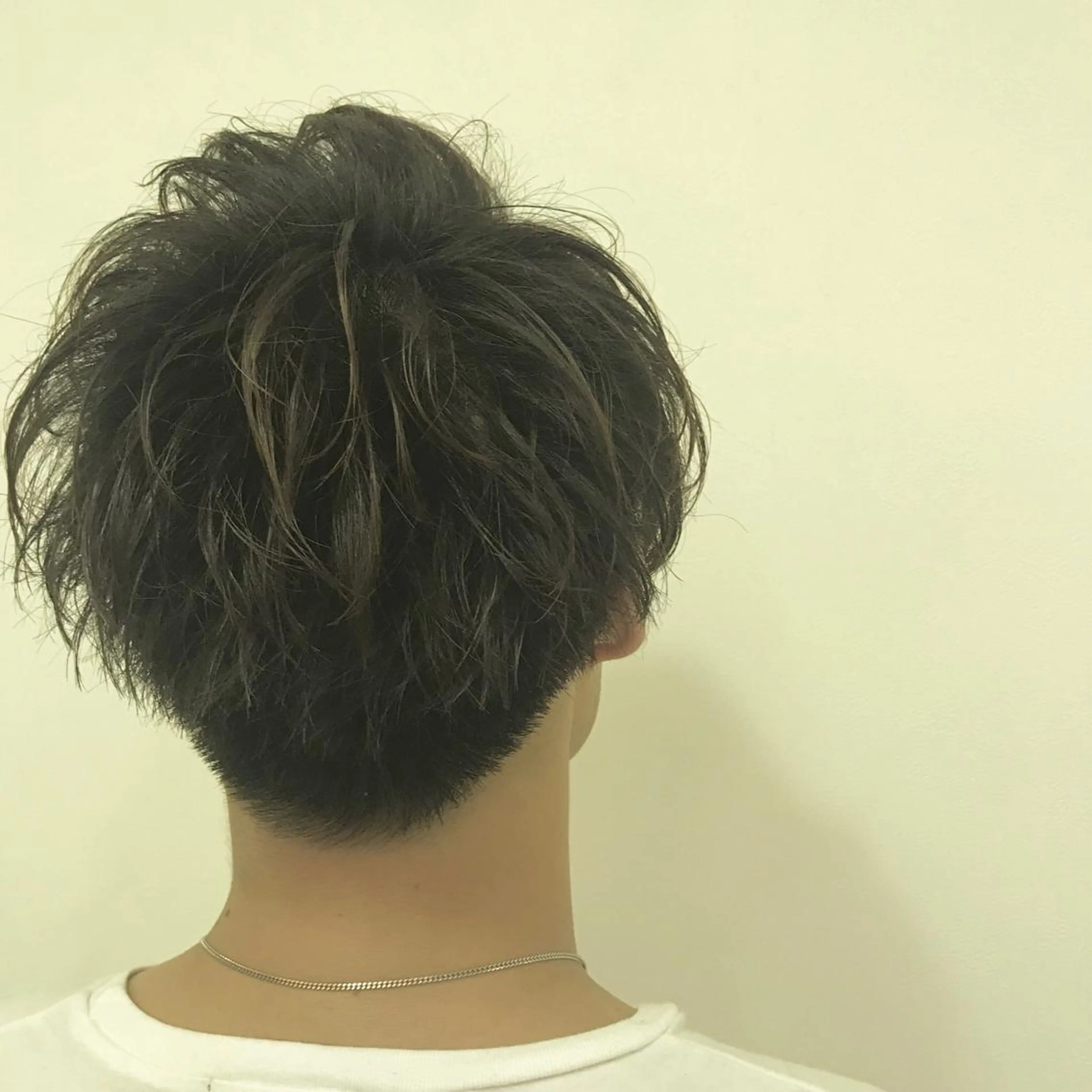 ショート カラー パーマ メンズ ニュアンスパーマ/ レイヤー/茶屋町のヘアスタイル