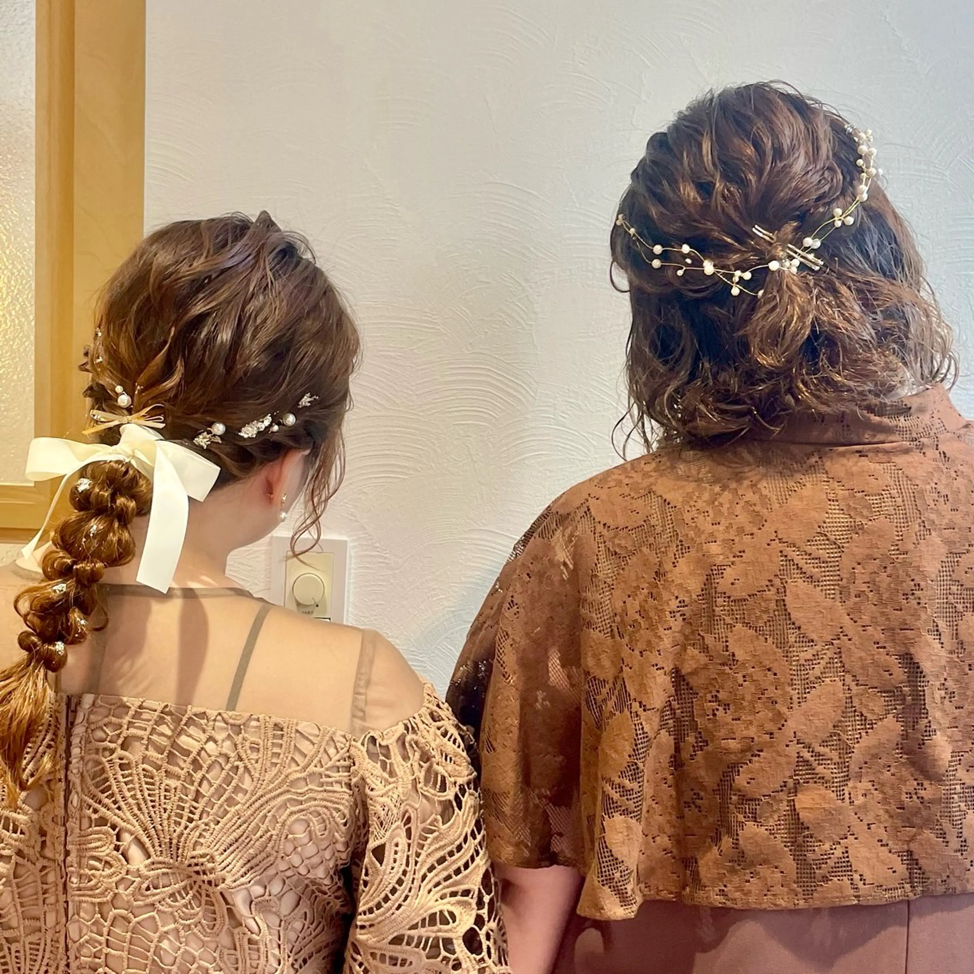 【ペア来店用🍎何回でもok】ヘアアレンジ・ハーフアップ・まとめ髪・編みおろしetc【結婚式/おでかけ/推し活など】の写真