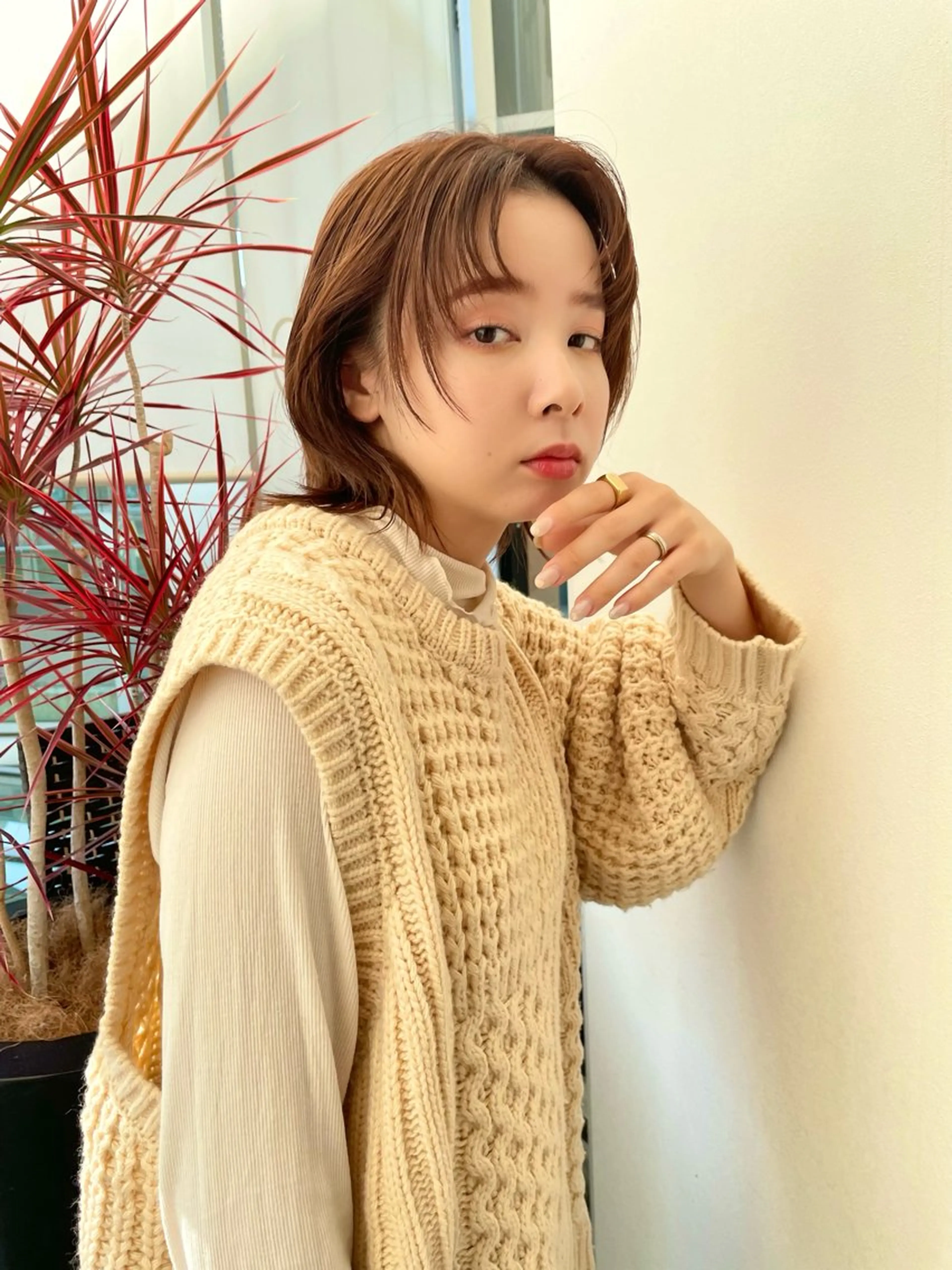 ミディアム 顔まわりレイヤー 顔周りカット レイヤーカット ktwo/難波 /似合わせ/木浦のヘアスタイル