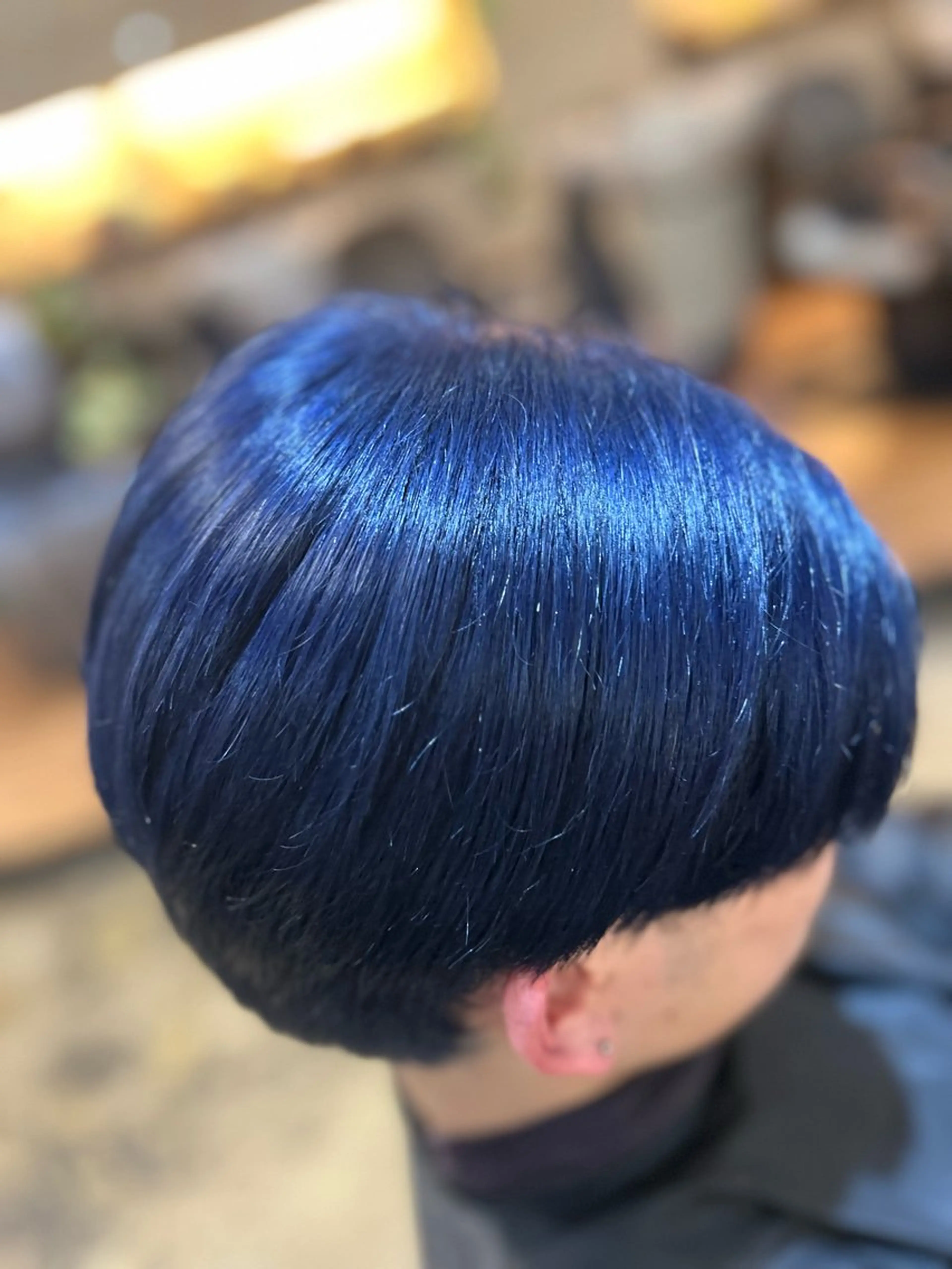 カラー メンズ メンズブリーチ ブリーチ ブルーカラー ネイビーカラー ヘアカラー 艶髪/レイヤー 🦋MIYUUのヘアスタイル