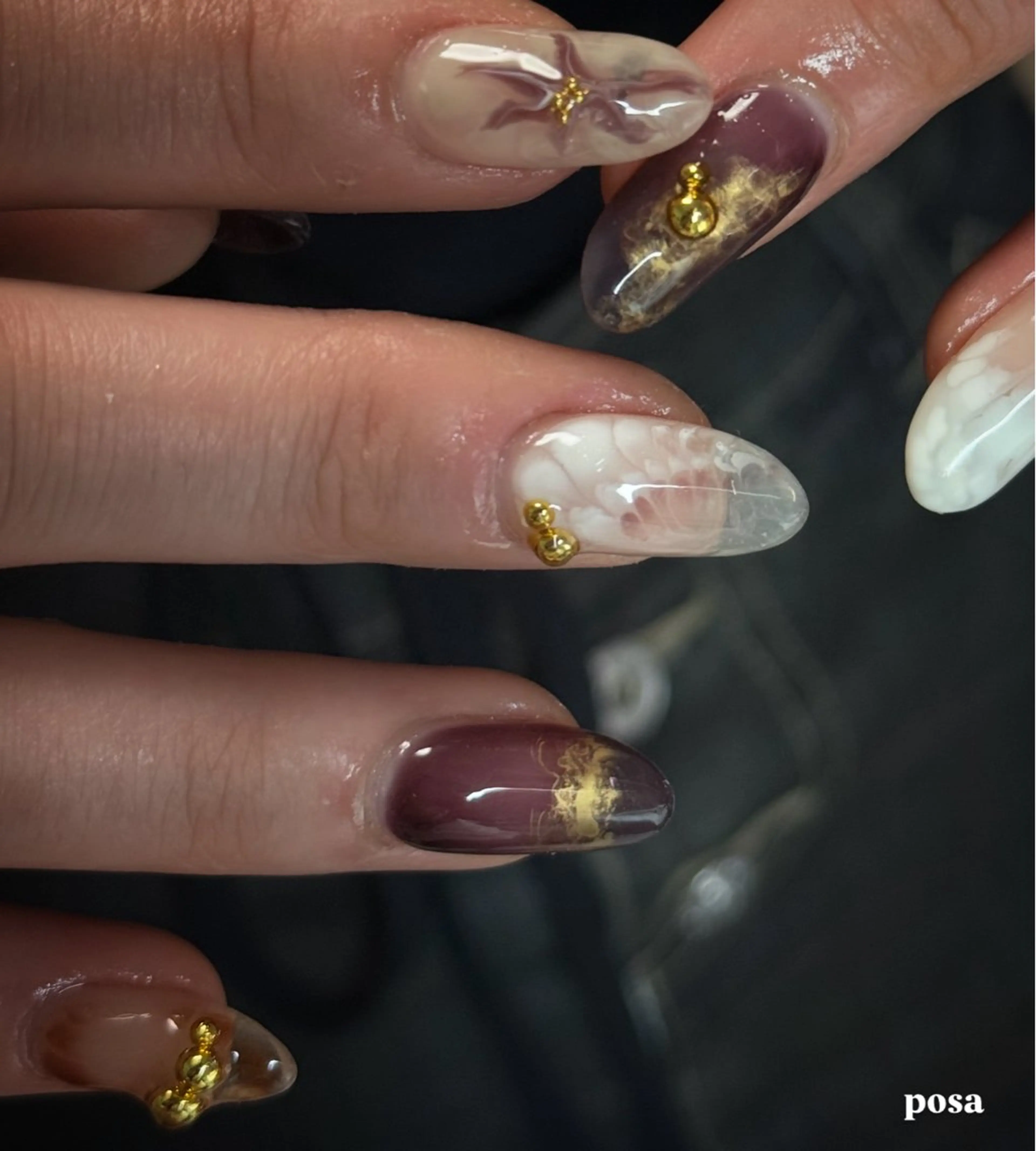 ネイル シンプルネイル ハンドネイル posa nail モエミのネイルデザイン