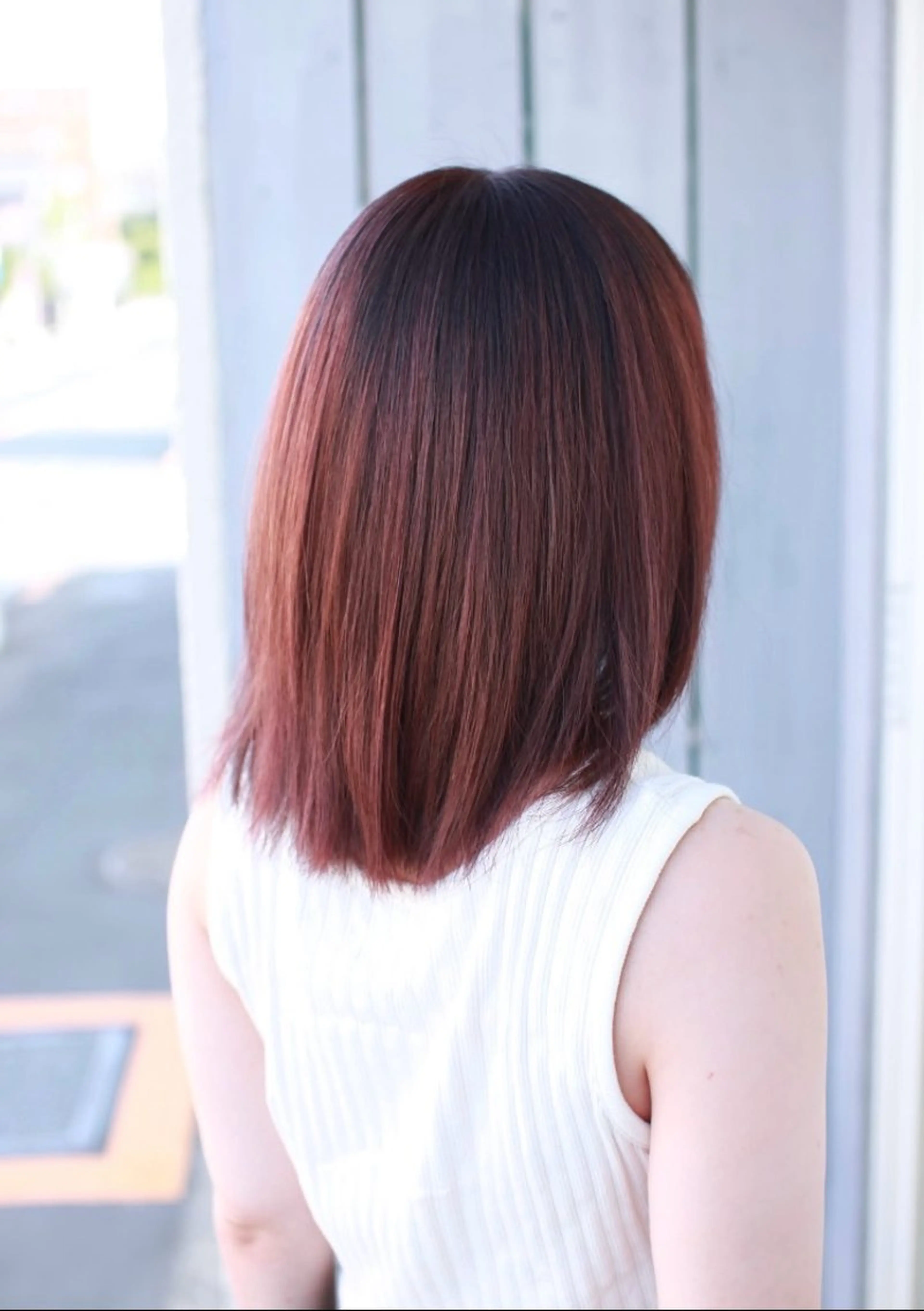 ミディアム パーマ 縮毛矯正 大西 カズマのヘアスタイル