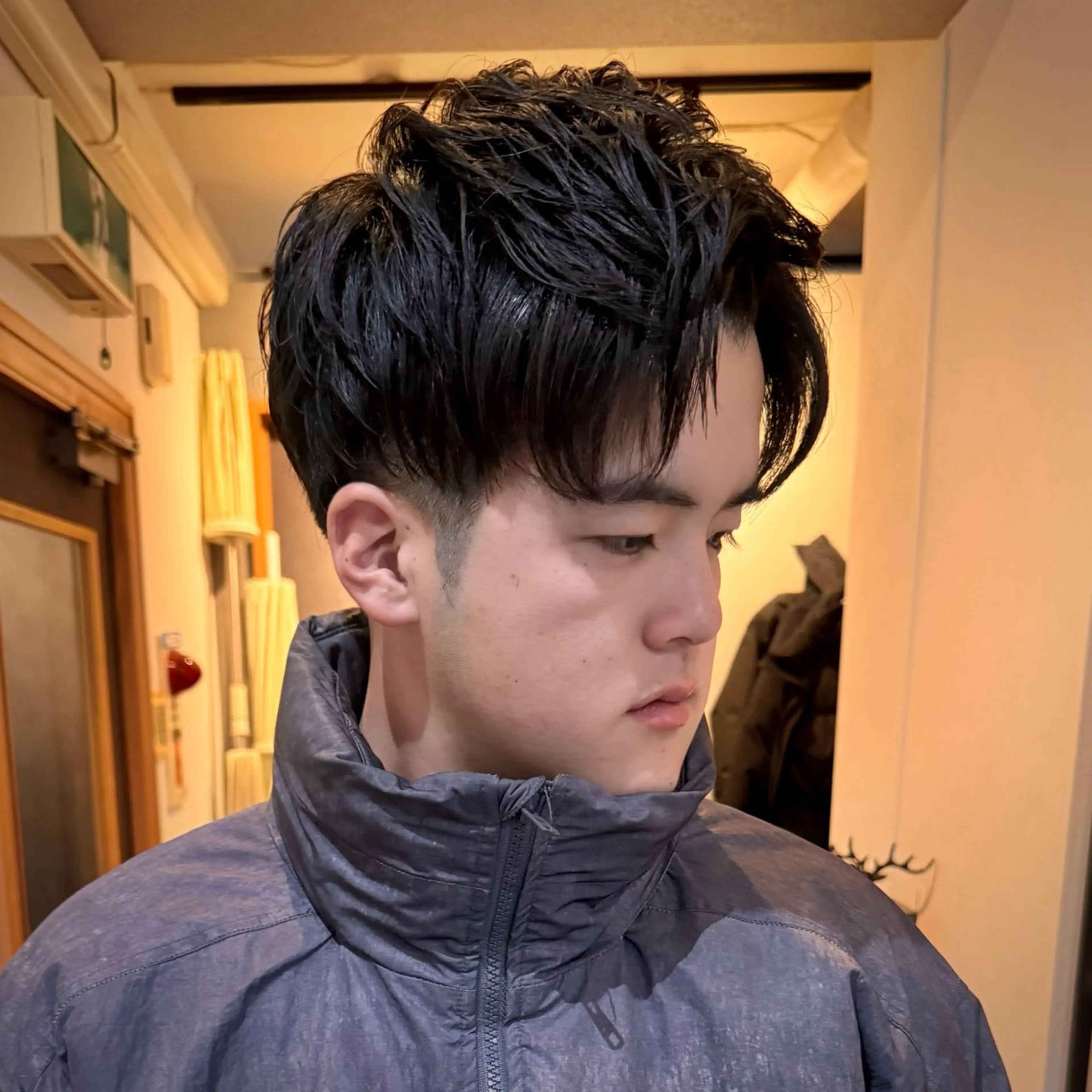 ショート メンズ アップバング ショートヘア カット 立川メンズカット/ メンズパーマ💈三上のヘアスタイル