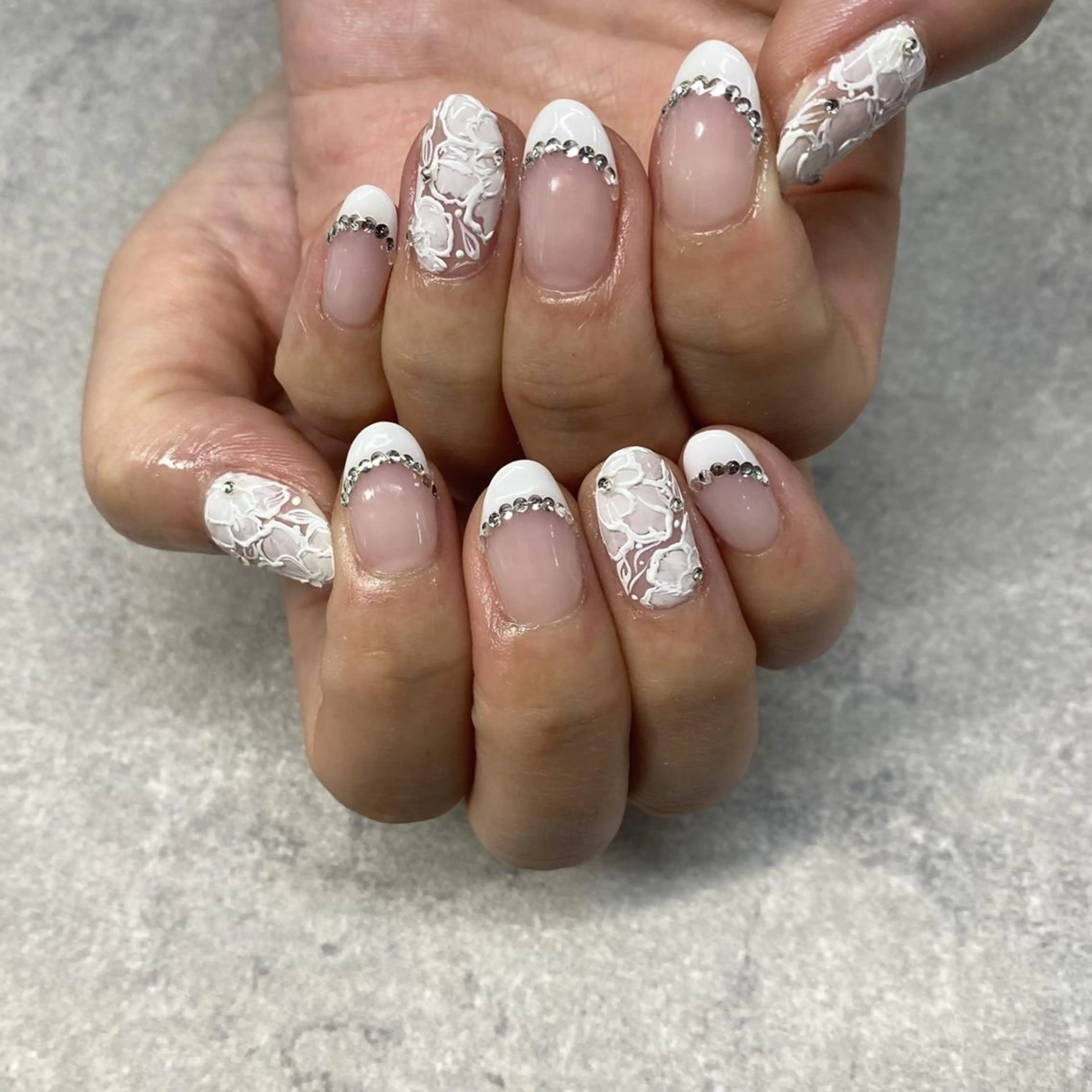 ネイル フットネイル フレンチネイル グラデーション キラキラネイル 韓国ネイル FASTNAIL PLUS 新宿店のネイルデザイン