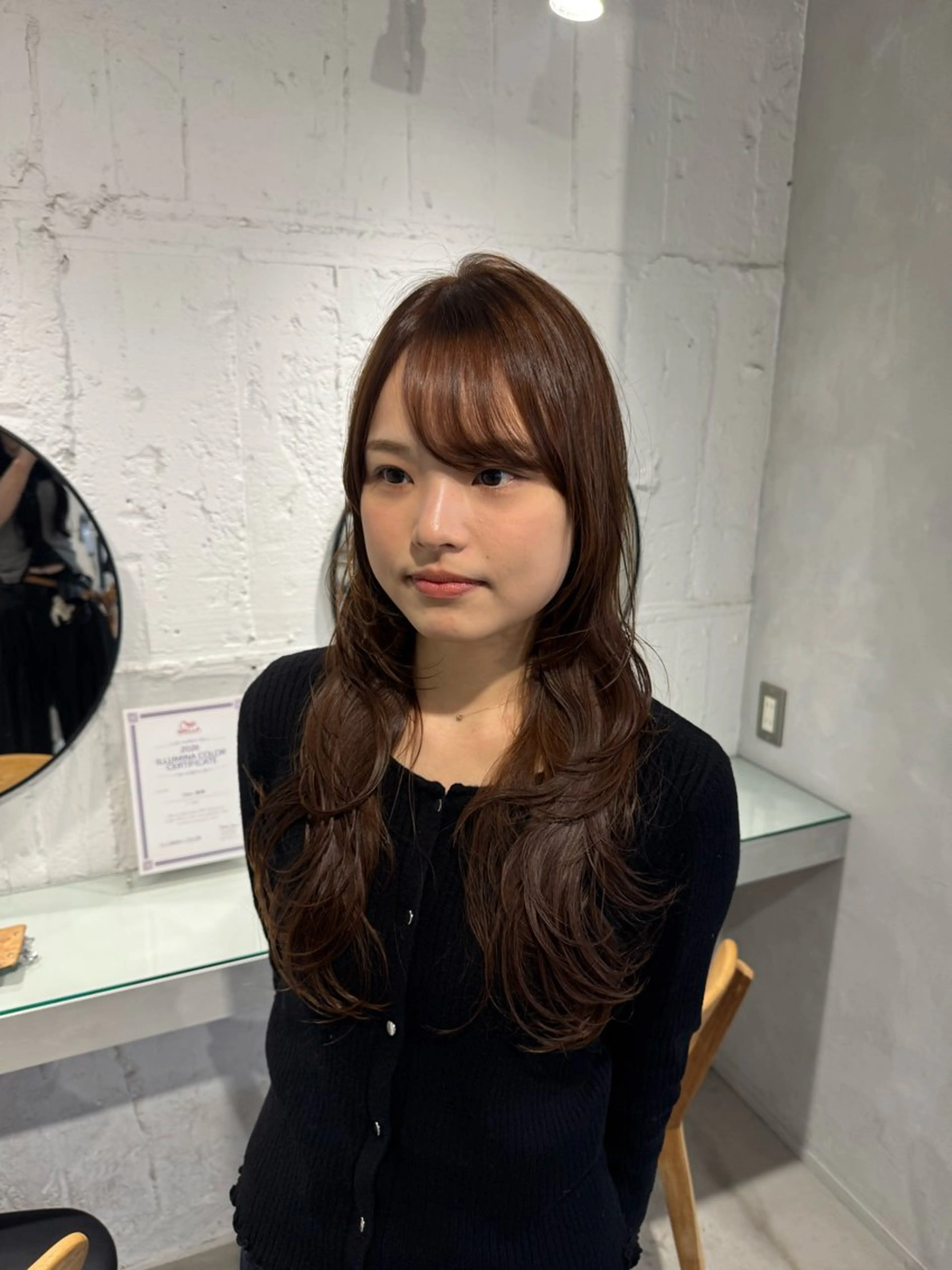 セミロング カット ヘアカラー トリートメント 顔周りcut・ご相談 ＝新宿しずく🇰🇷のヘアスタイル