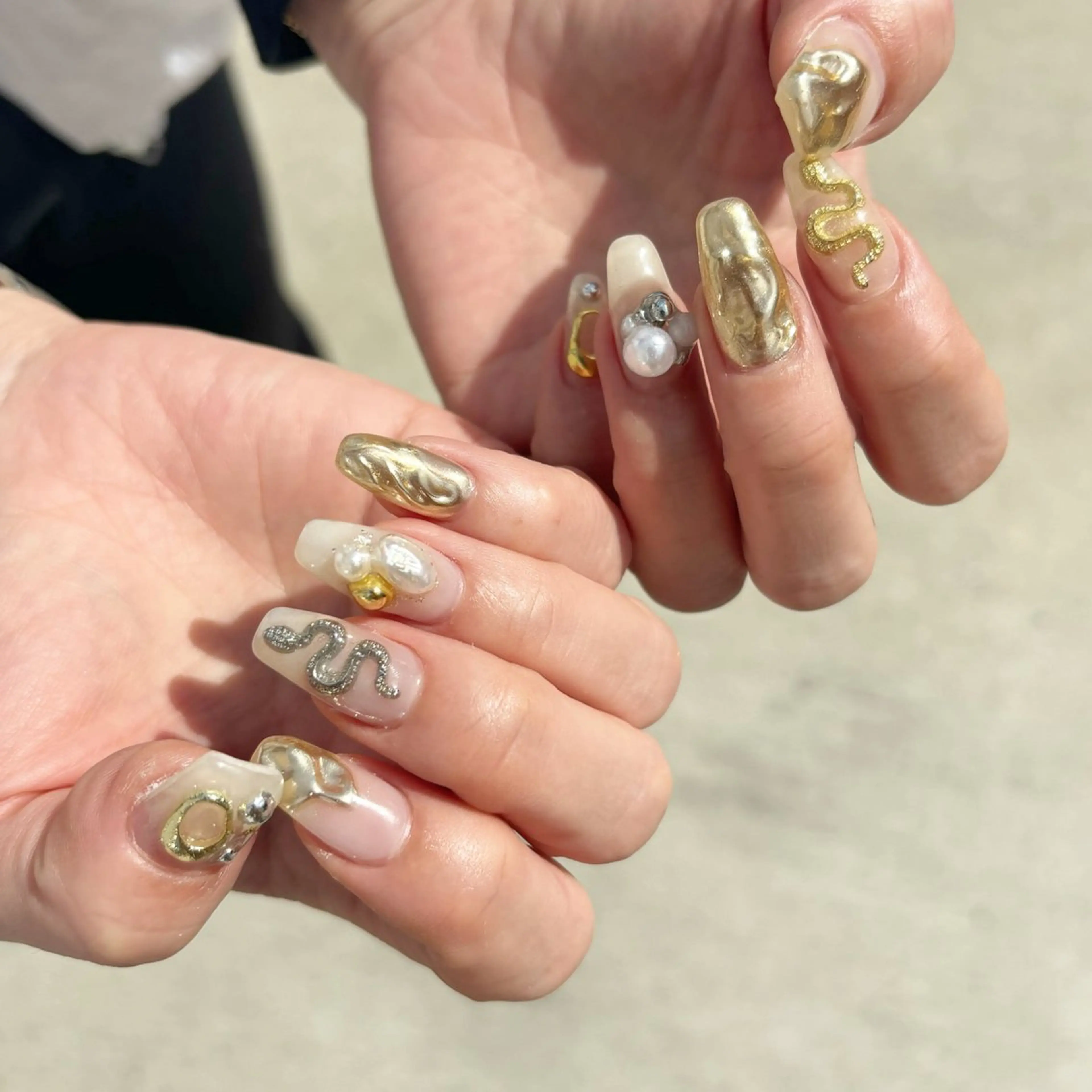 ネイル ハンドネイル Sea  nail by emaのネイルデザイン