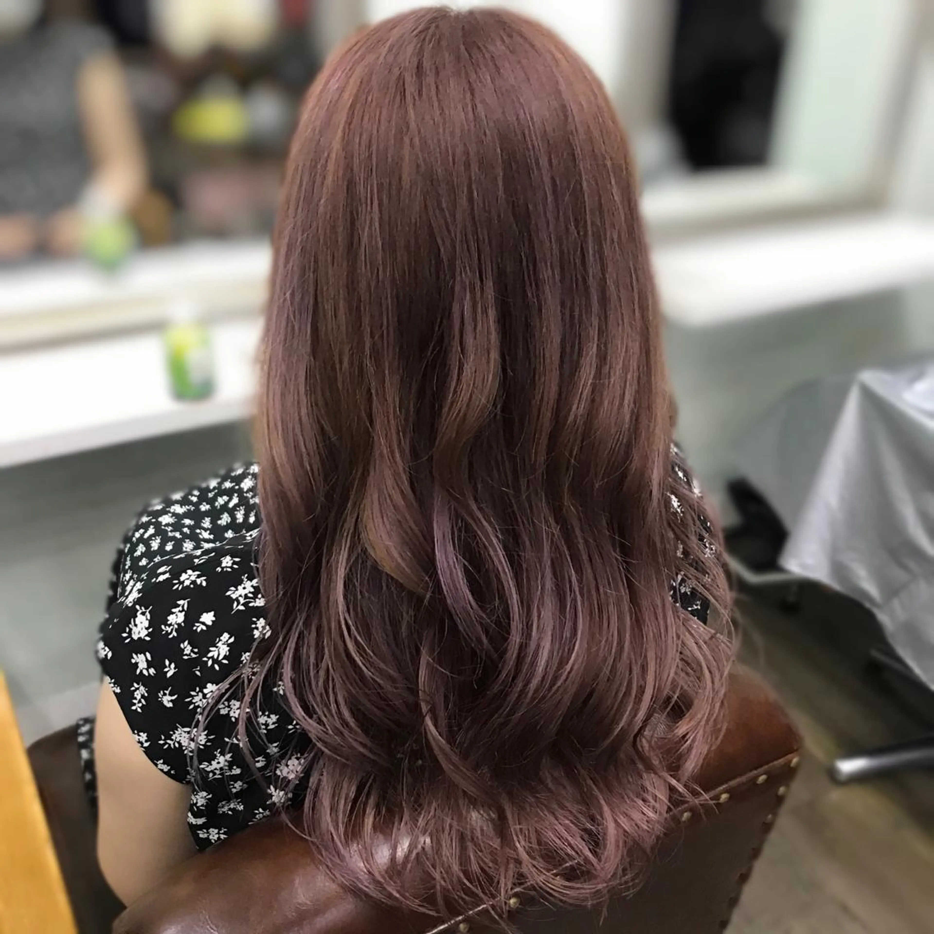 カラー ピンクカラー ブリーチ&似合せボブ 田中寛十のヘアスタイル
