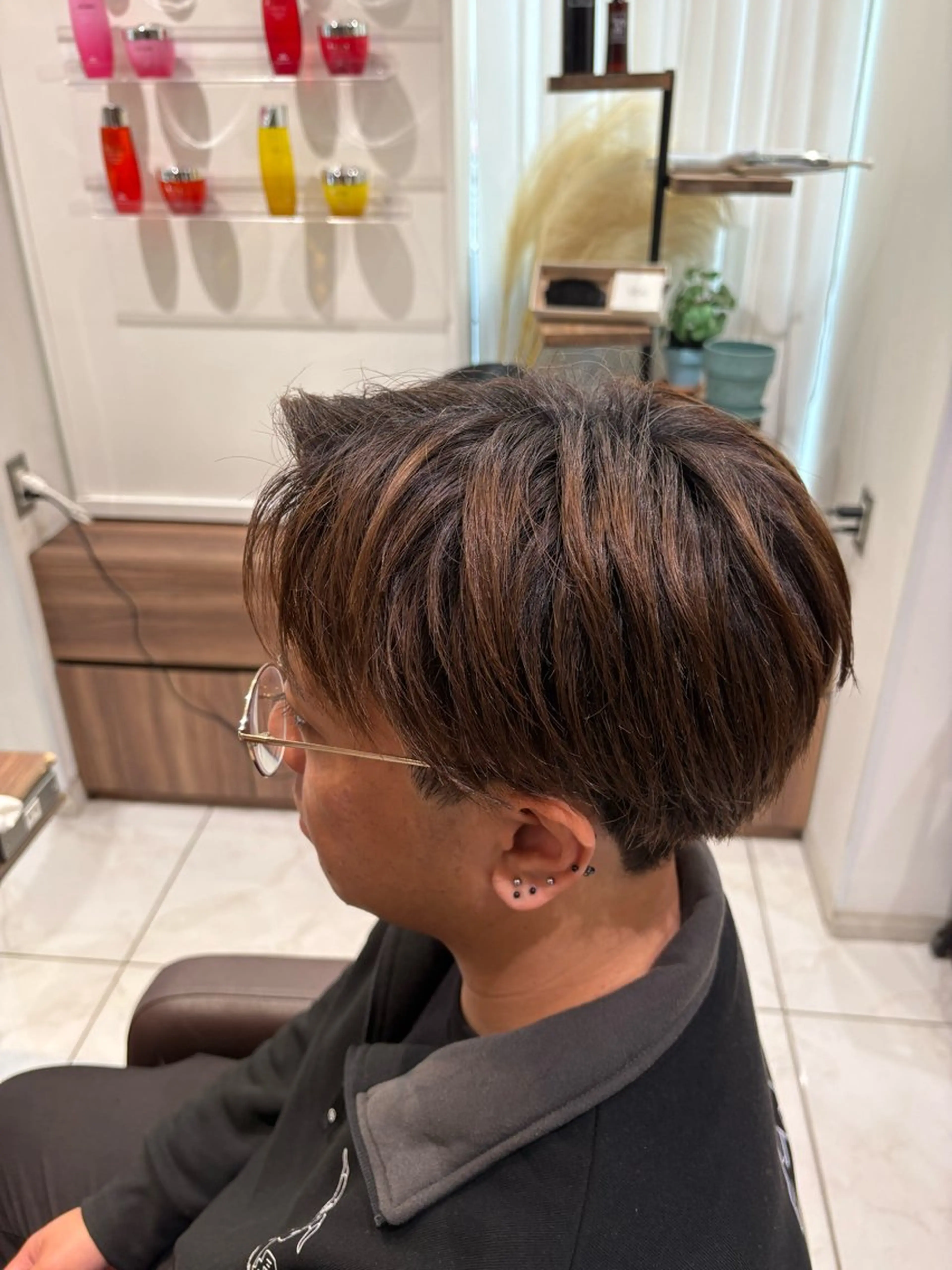 メンズ カット 縮毛矯正& 透明感カラー✨レオのヘアスタイル