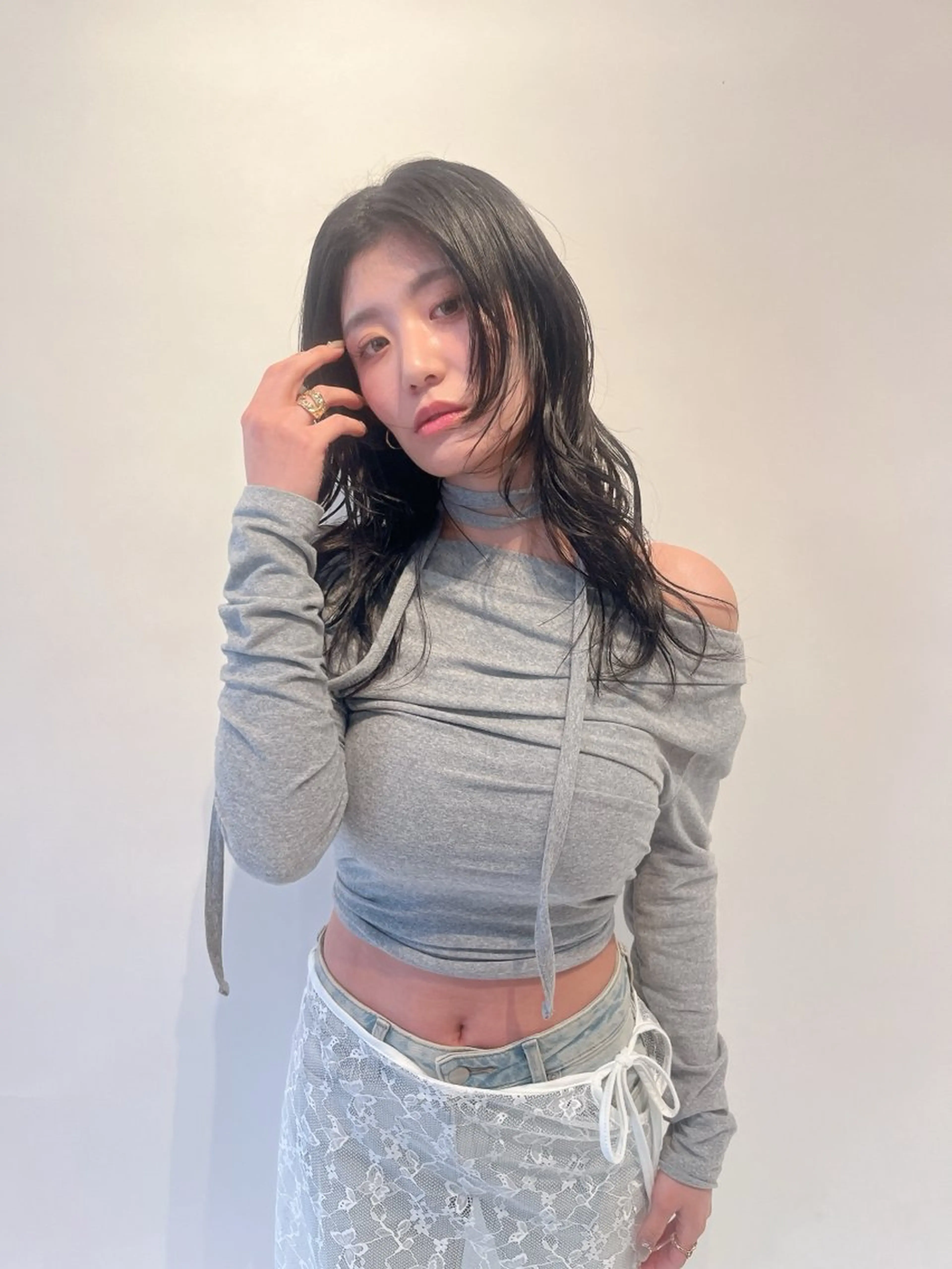 ロング 坂下 七星のヘアスタイル