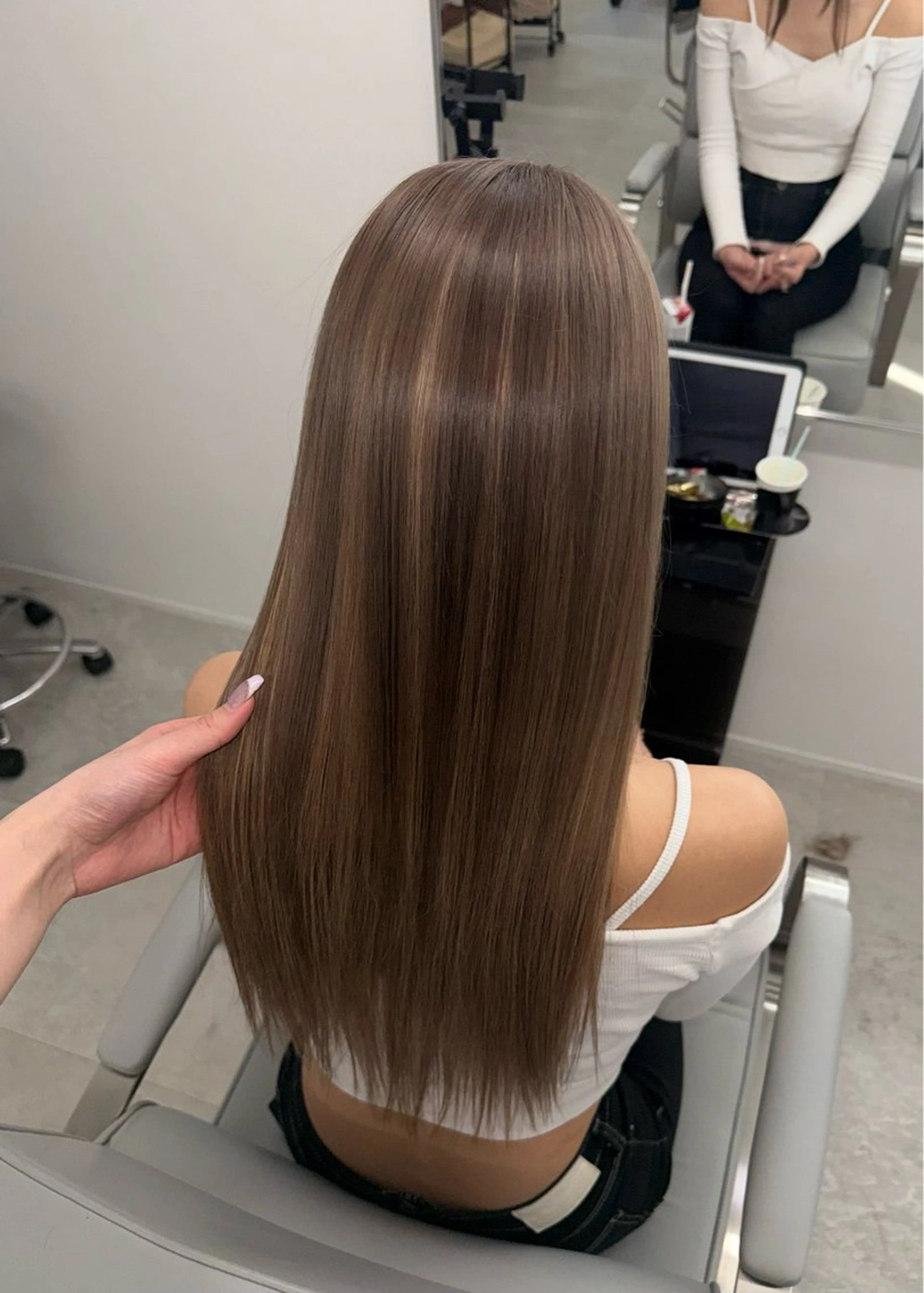 ロング エクステ ハイライト yuna/透明感 カラー/エクステのヘアスタイル