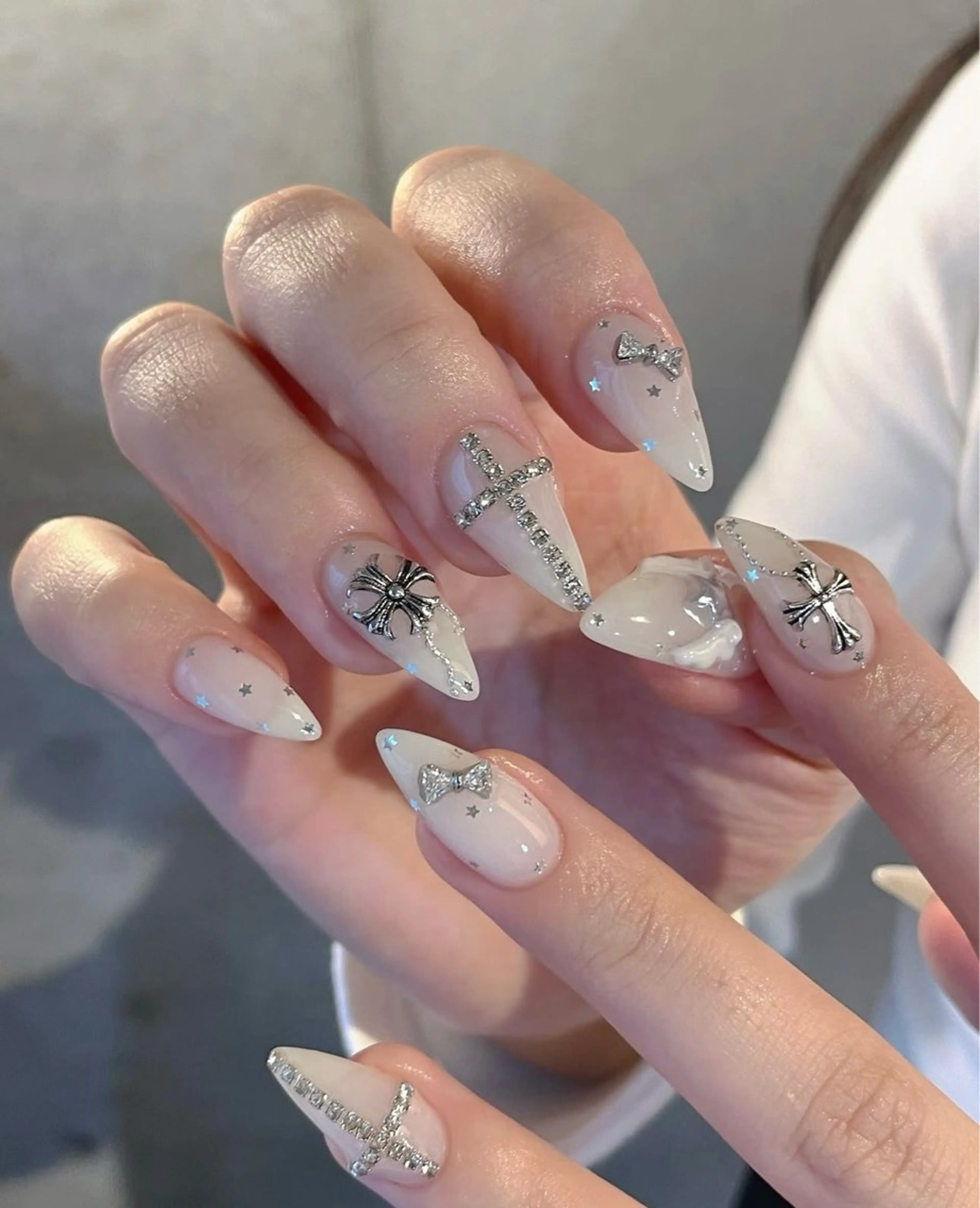 ネイル 韓国ネイル 持ち込み ニュアンスネイル ネイルチップ ハンドネイル TABI ANA.CHUOのネイルデザイン