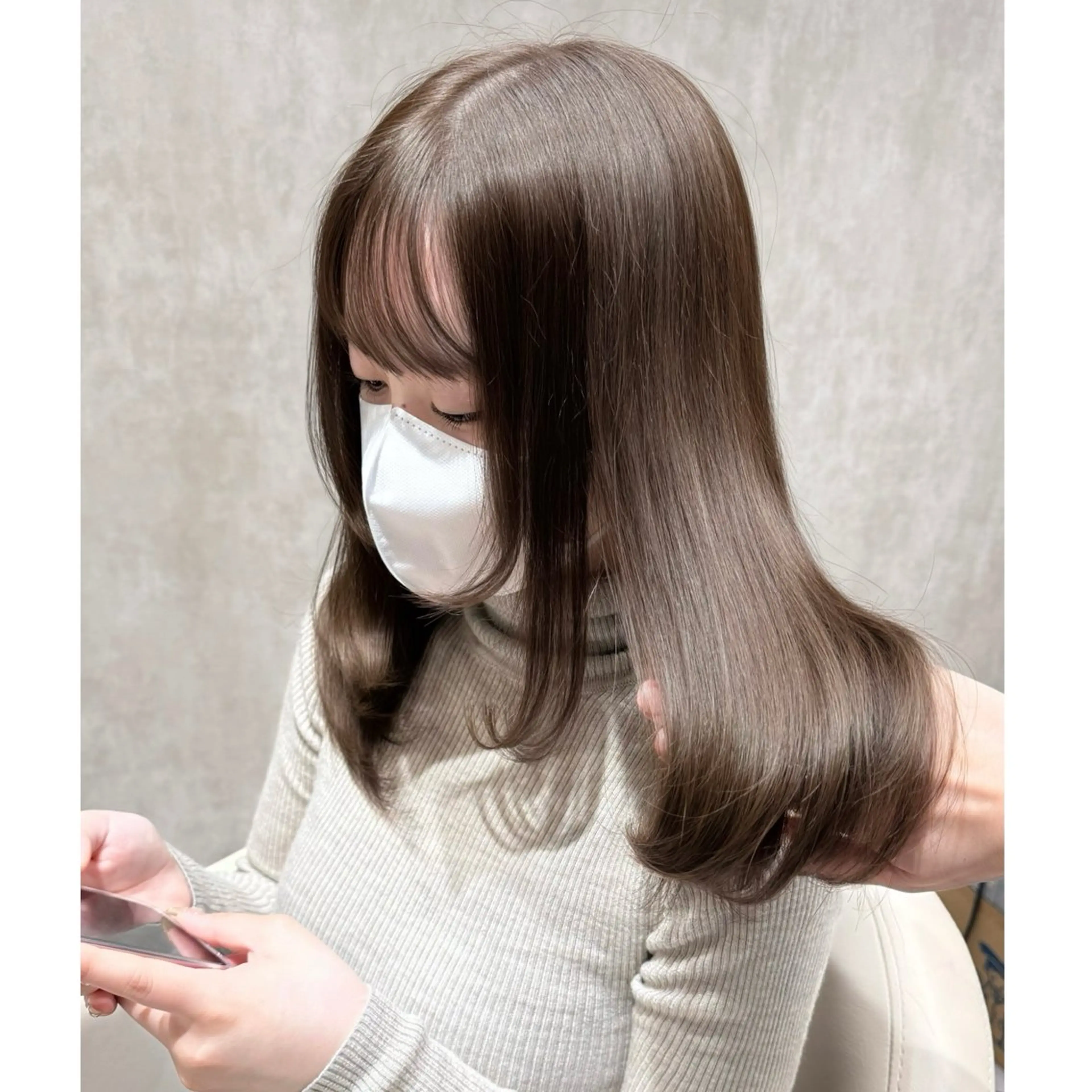 セミロング カラー カット ヘアカラー miyu /トレンド カラー×艶髪のヘアスタイル