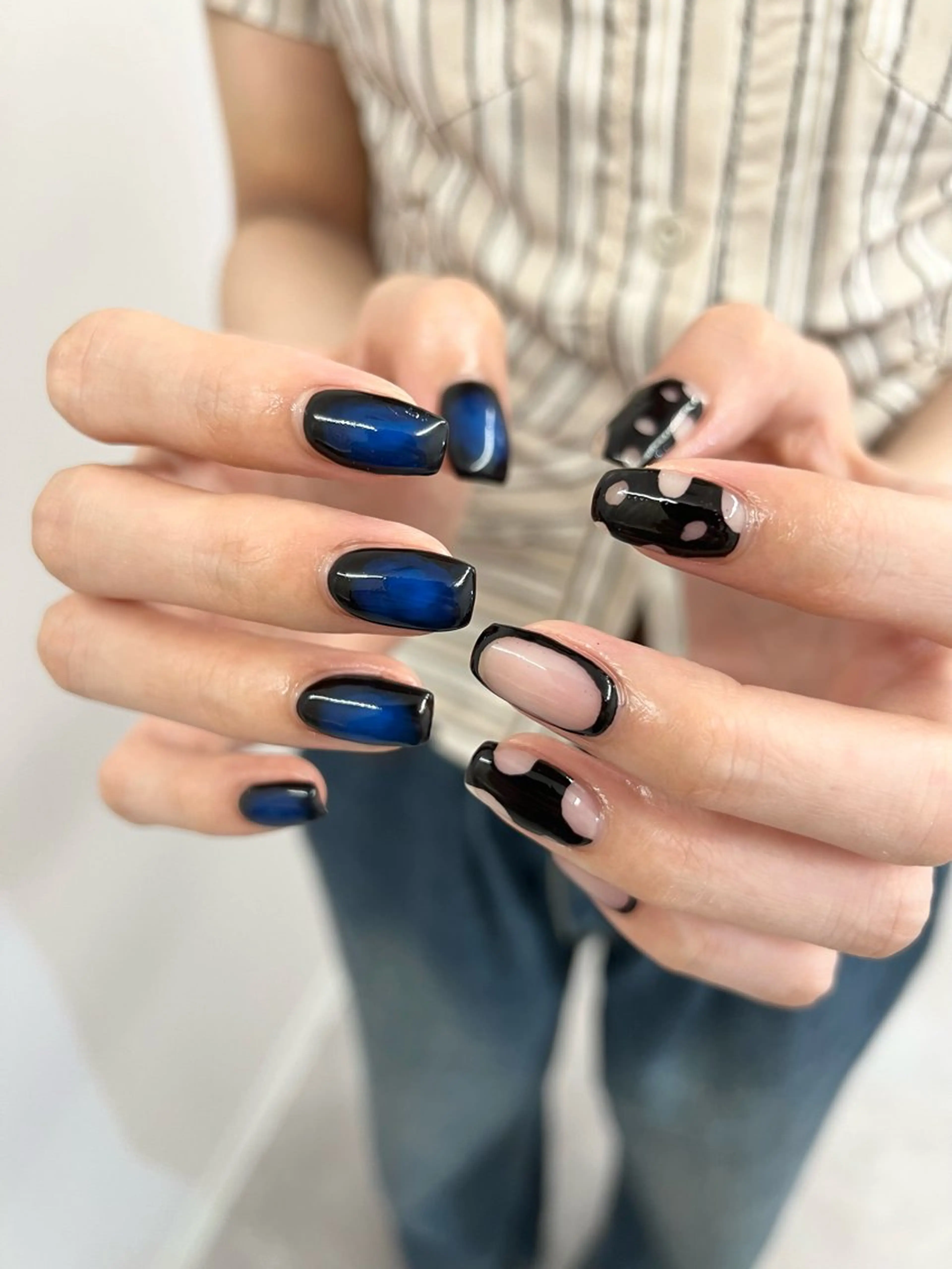 ネイル チークネイル クリアネイル ジェルネイル 韓国ネイル マグネットネイル ハンドネイル ハンドケア Bana_ Nailのネイルデザイン