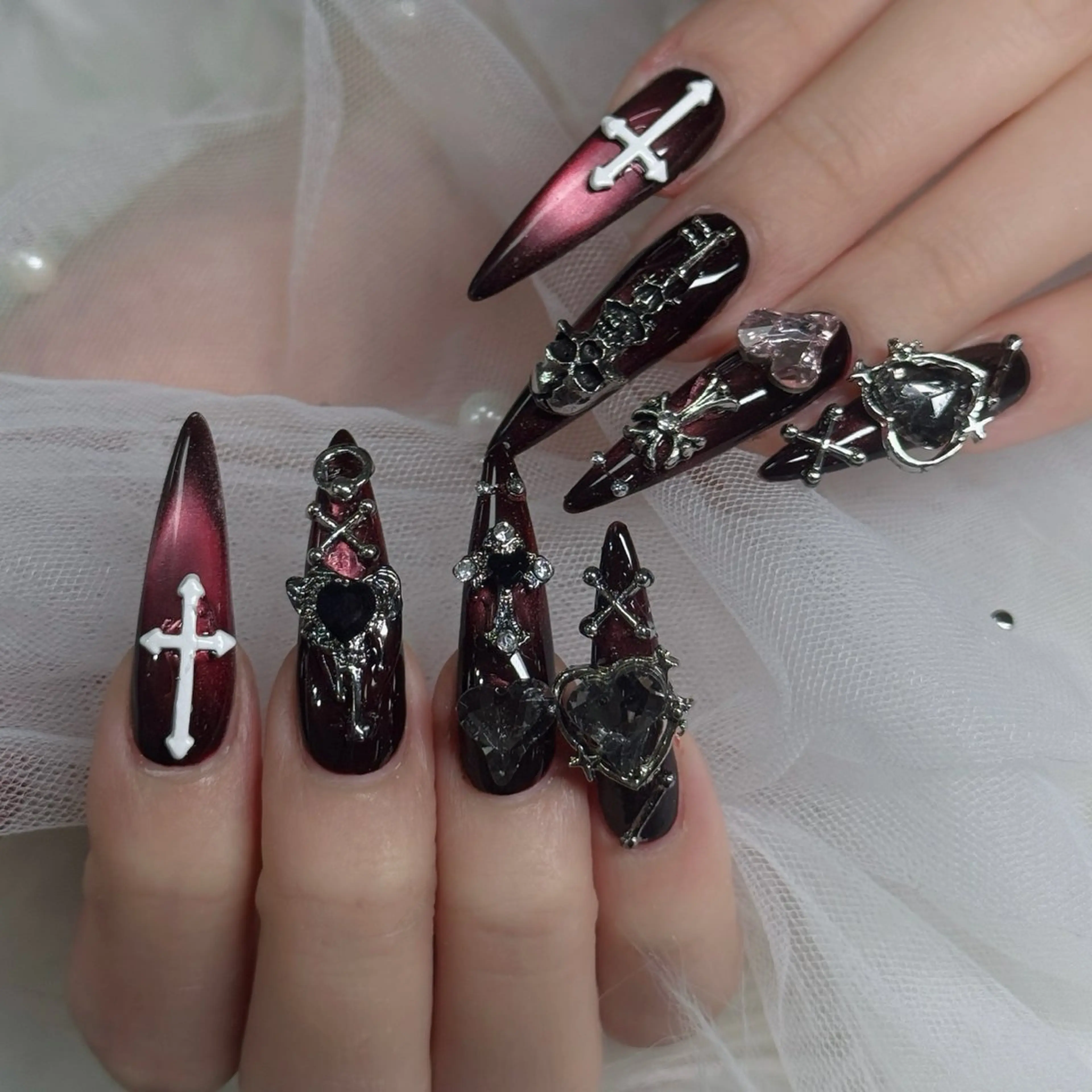 ネイル フットネイル フレンチネイル グラデーション 韓国ネイル ロングネイル ハンドネイル Hani Nail Salonのネイルデザイン