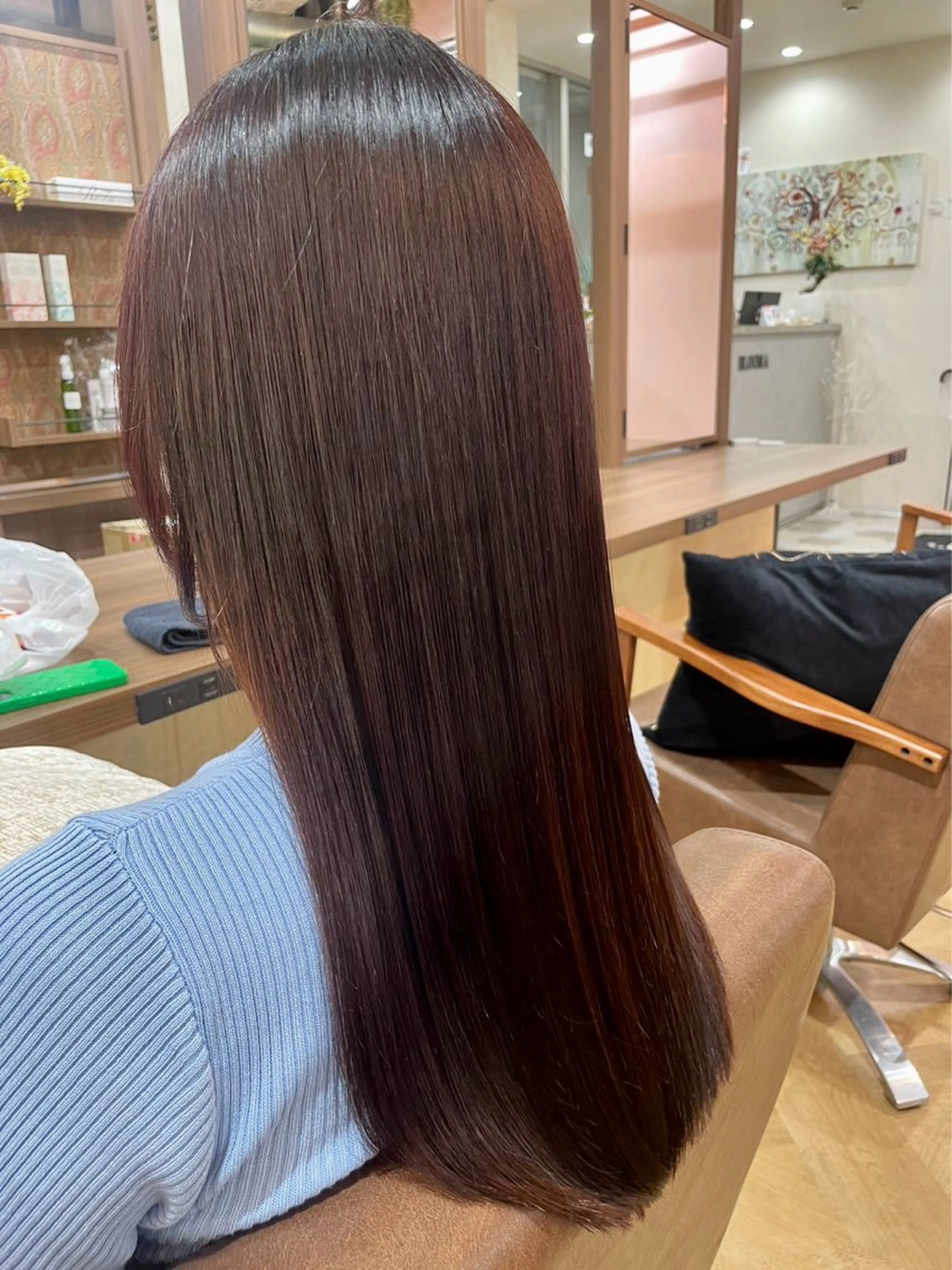ロング カット 縮毛矯正 トリートメント ササキ カンタのヘアスタイル