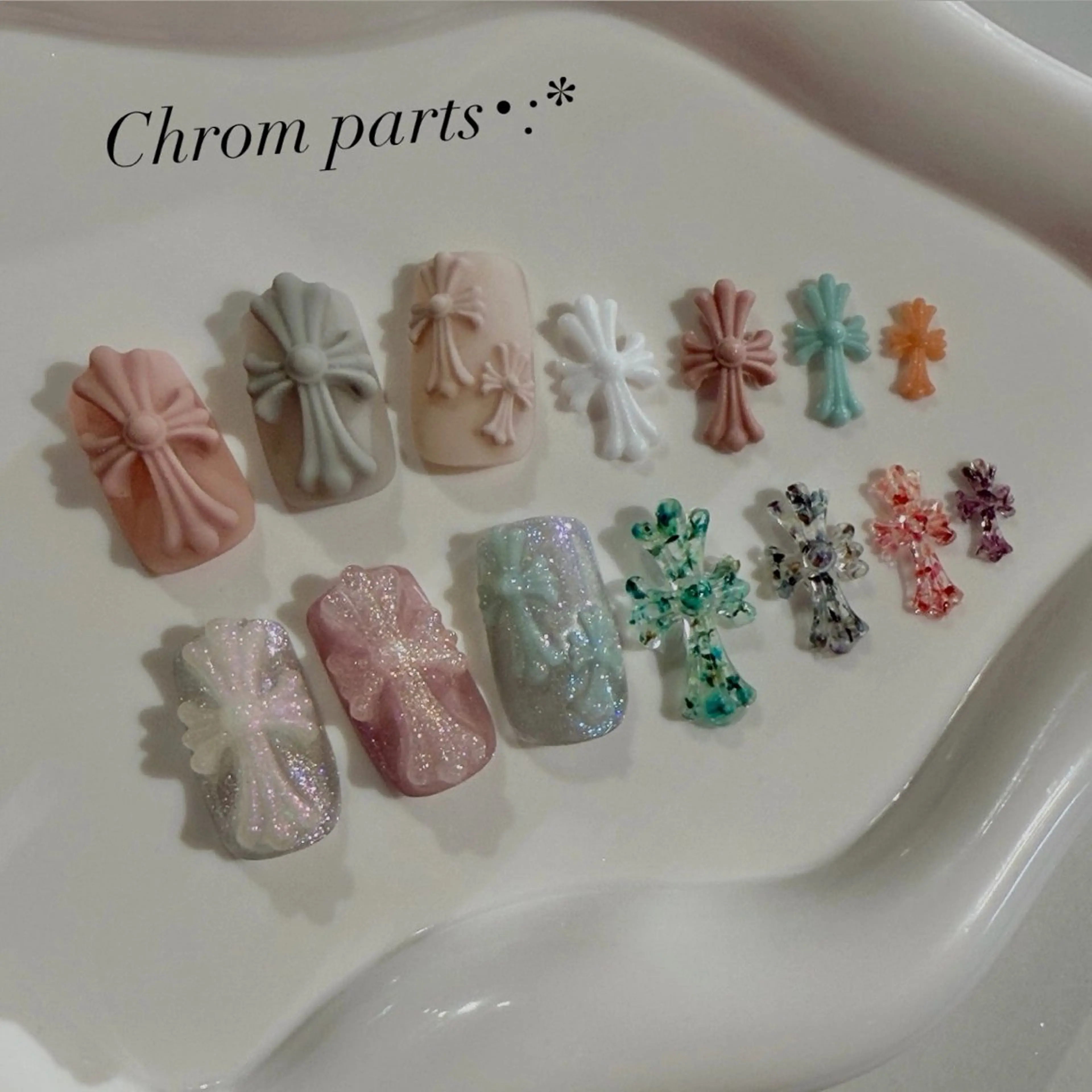 ネイル クリアネイル フラッシュネイル フラッシュマグ フレンチネイル マグネットネイル Luana所属・Luana nailのネイルデザイン