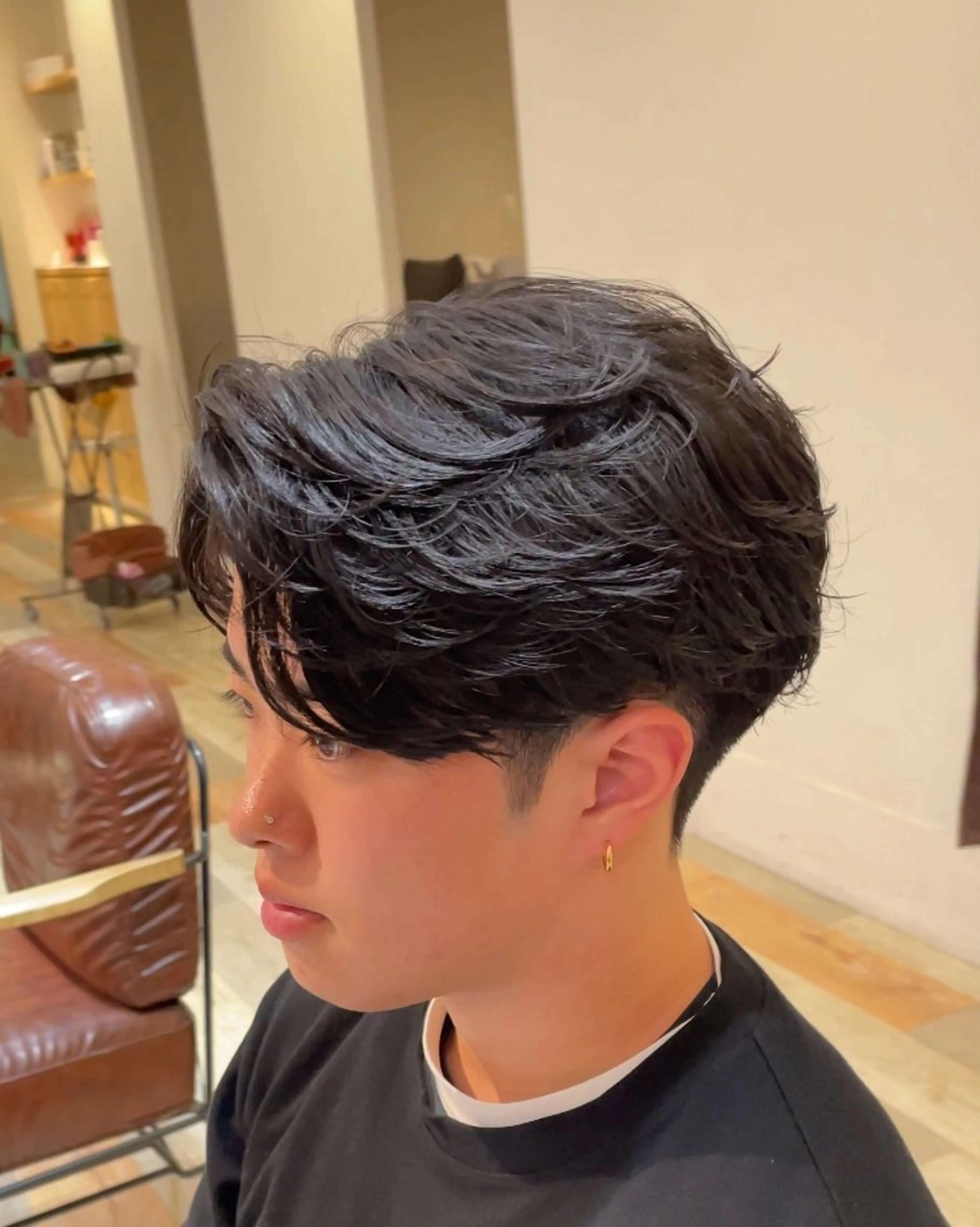 パーマ メンズ 漢眉毛/メンズパーマ /メッシュ/ヒロヤのヘアスタイル