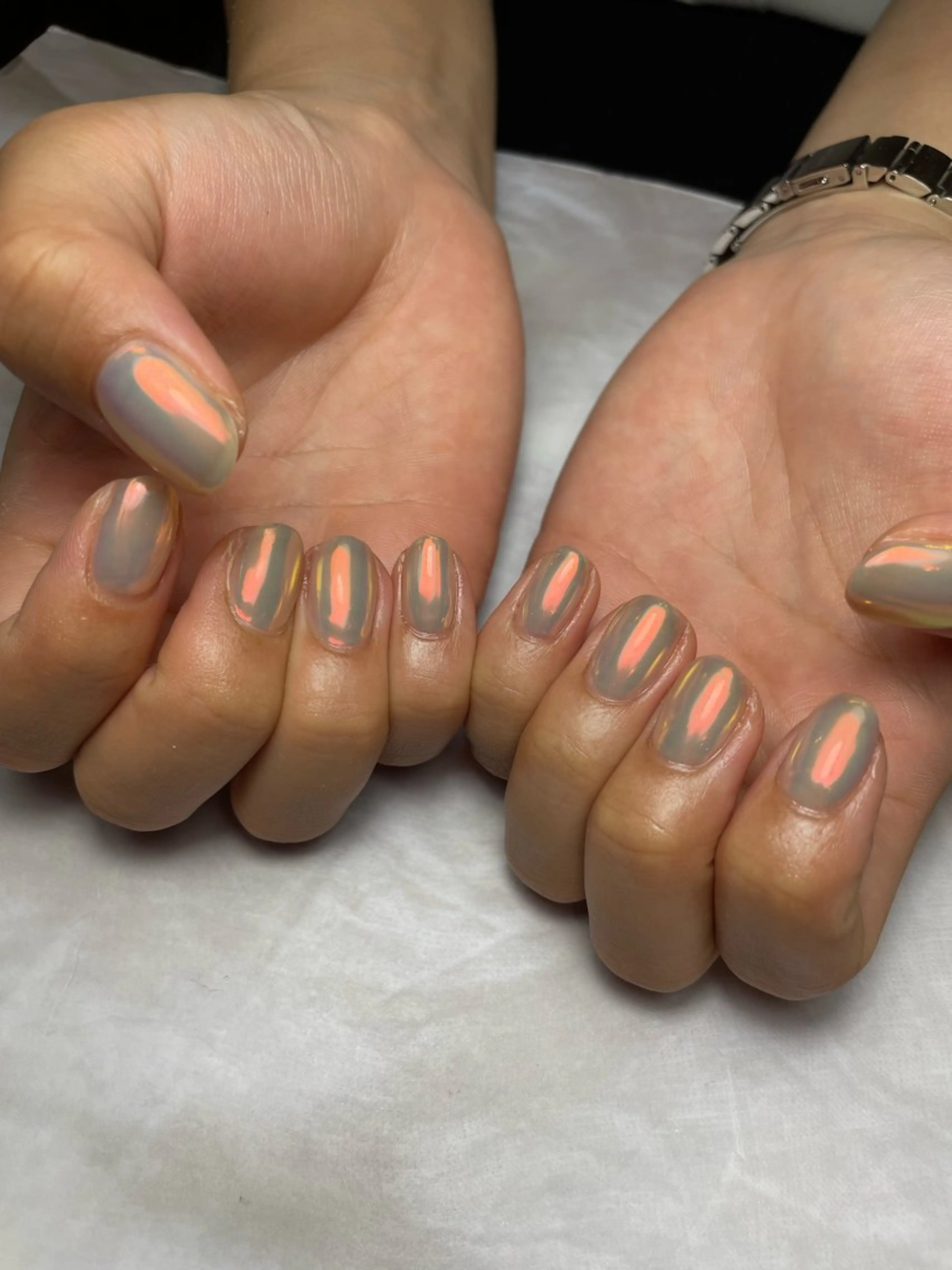 ネイル ミラーネイル ワンカラーネイル ハンドネイル Reflection marikoのネイルデザイン