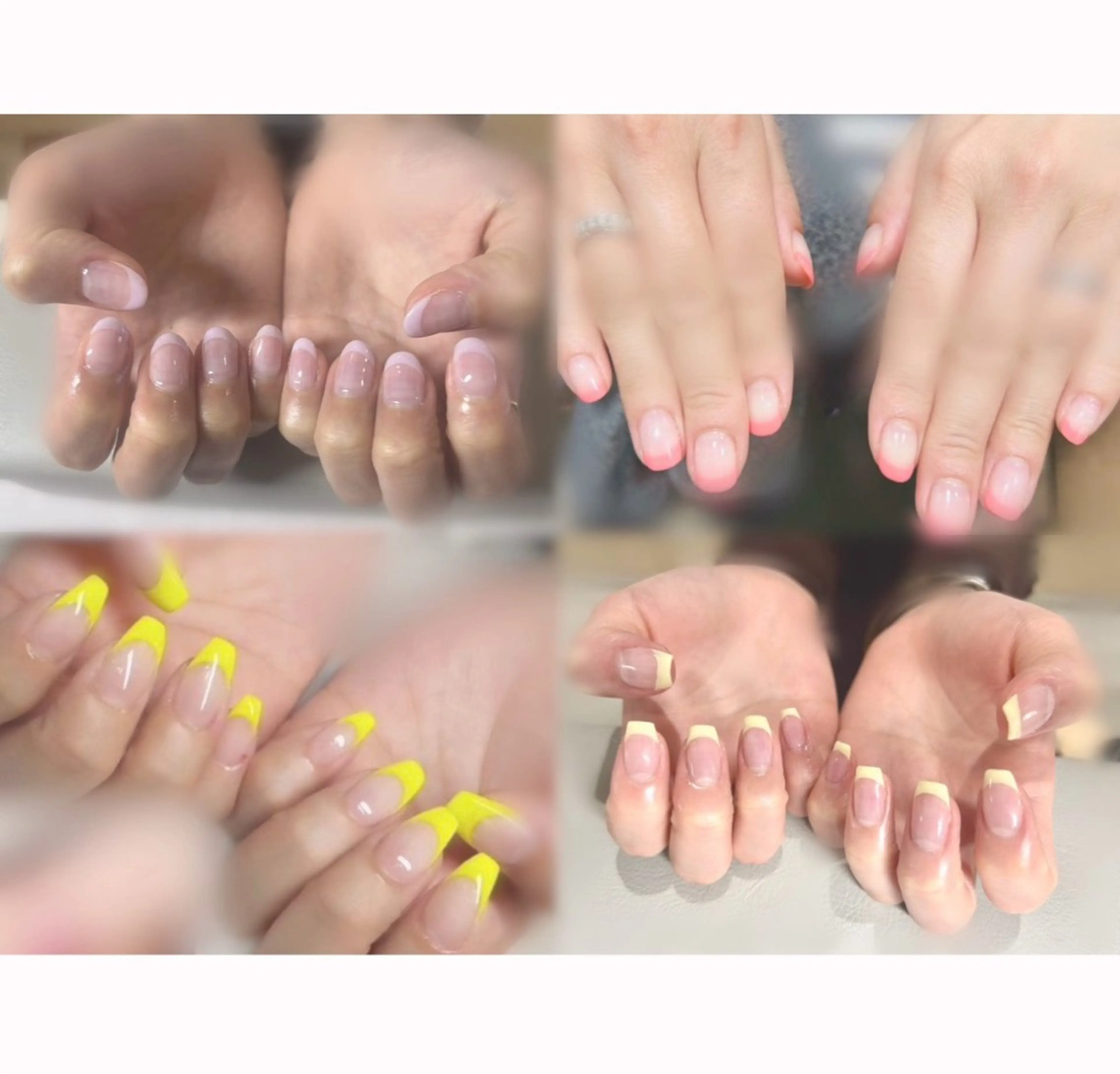ネイル フレンチネイル パステルネイル 春ネイル 黄色 ハンドネイル 北千住 田中ひよりのネイルデザイン