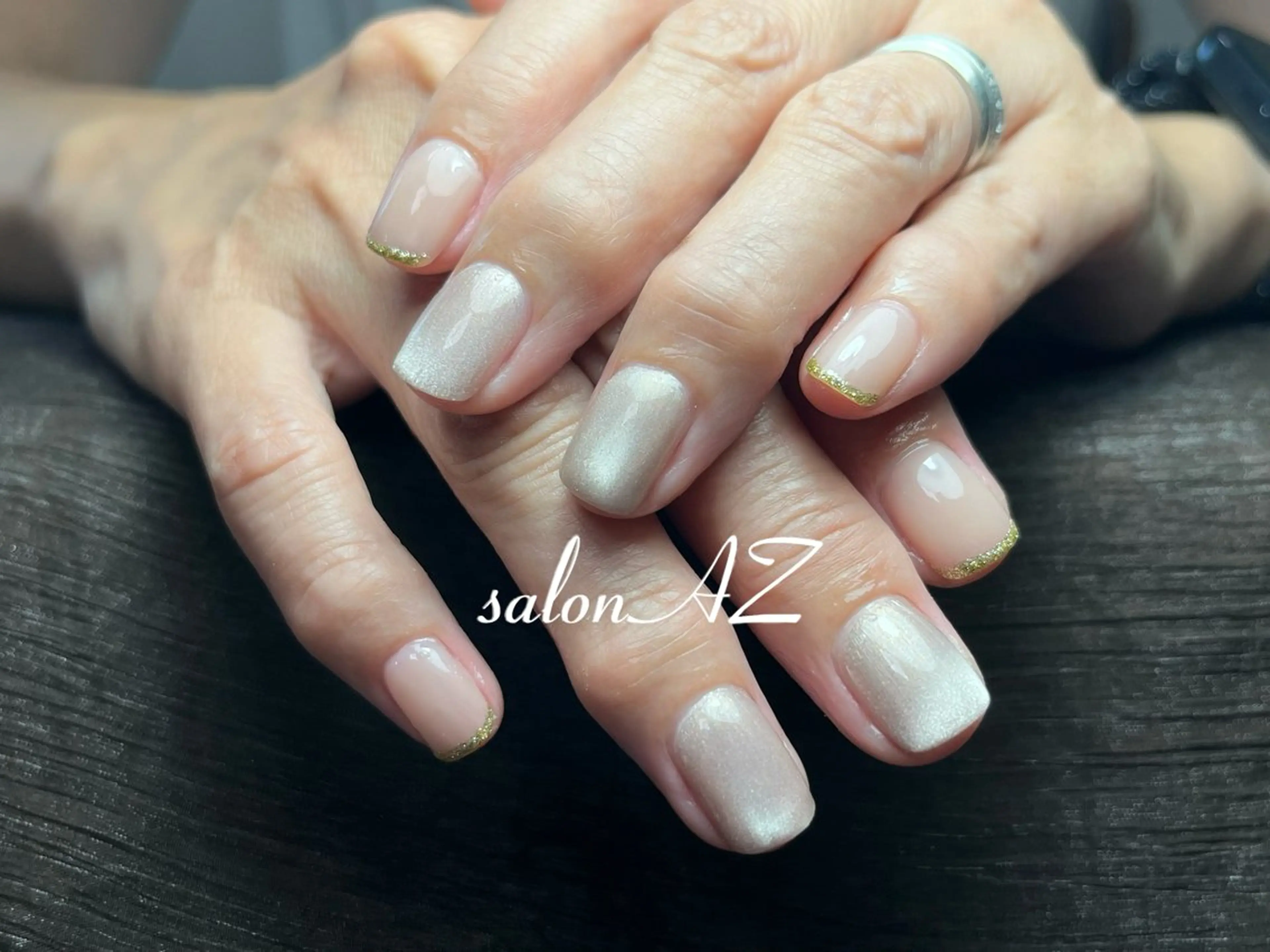 ネイル アートネイル 長さ出し フットネイル フレンチネイル ジェルネイル ハンドネイル salon AZのネイルデザイン