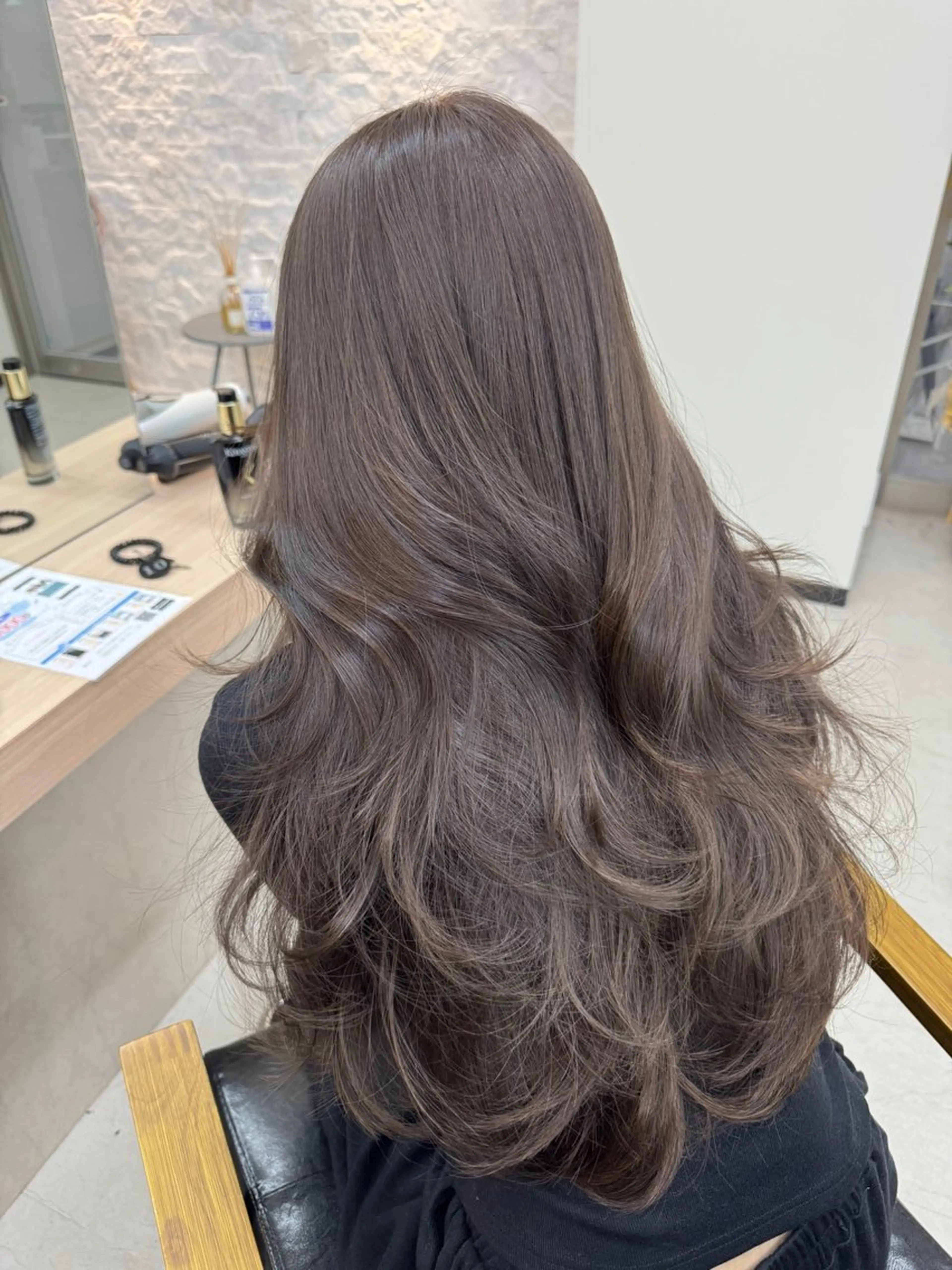 ロング カラー ブラウンカラー レイヤーカット カット ヘアカラー トリートメント ALEAP owl 平野 宏樹のヘアスタイル