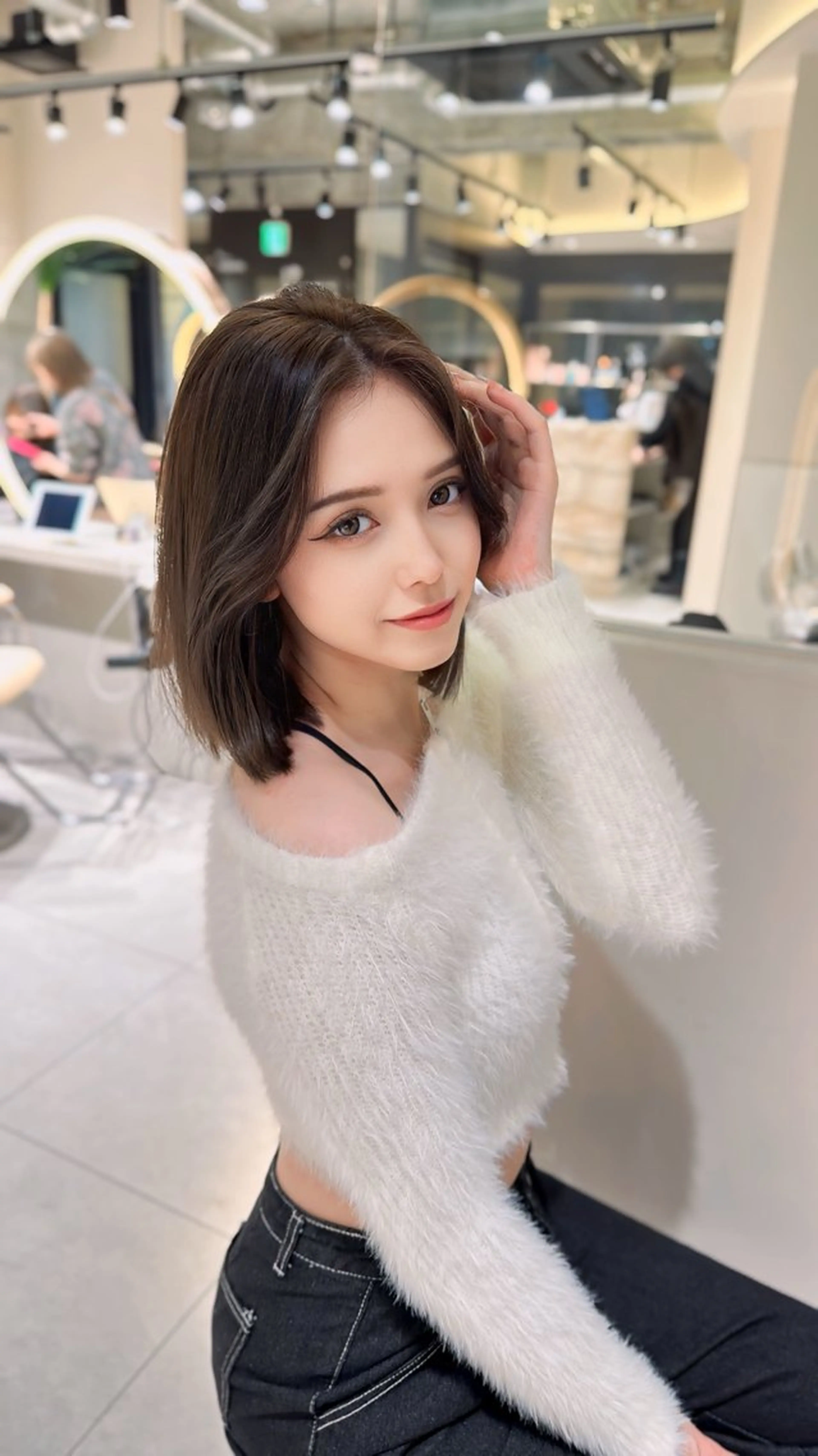 ミディアム カラー カット ヘアカラー トリートメント ✨髪質改善特化✨副 店長椎葉信乃介のヘアスタイル