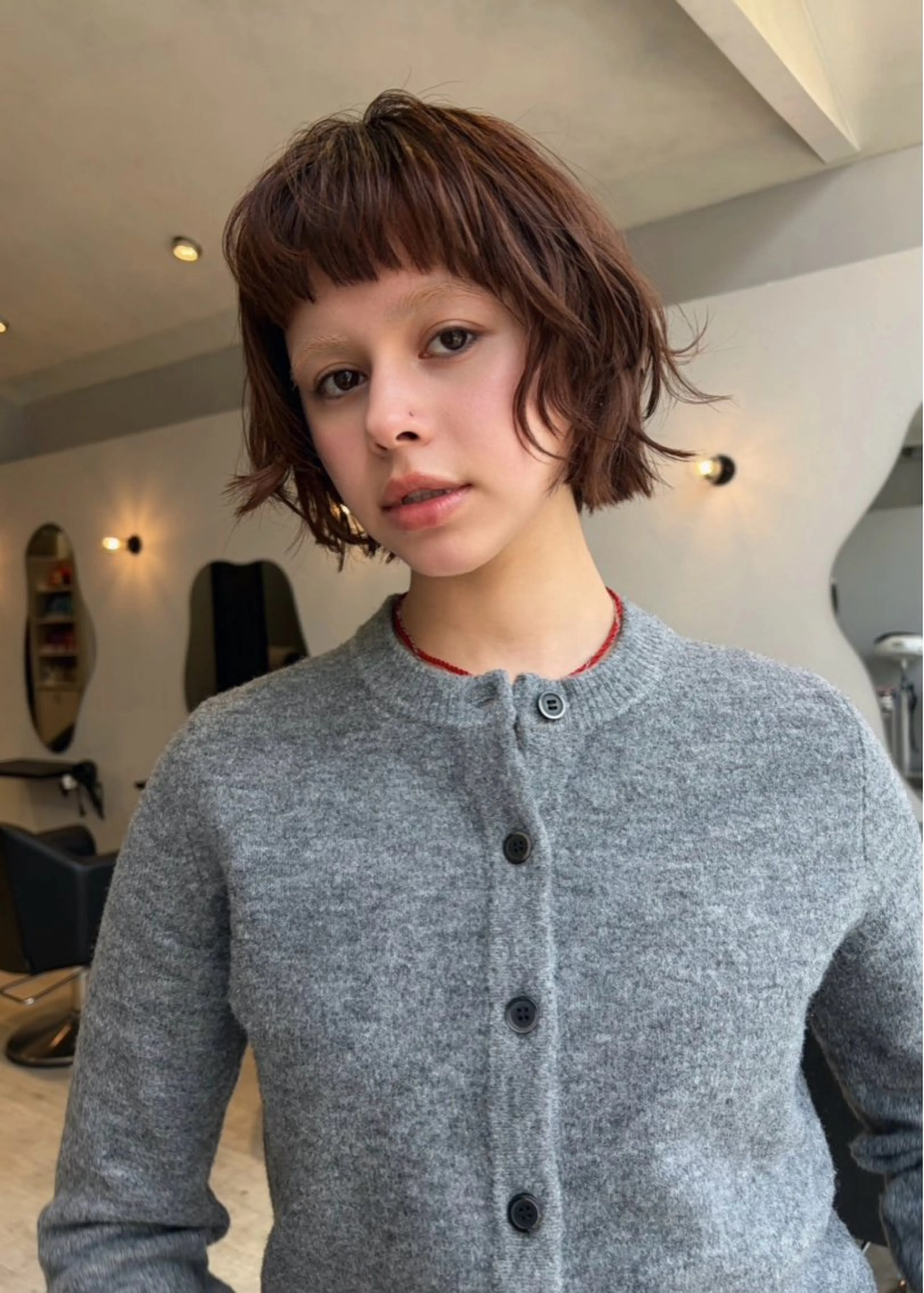 ショート ボブレイヤー ボブ 髪質改善 韓国風ヘア レイヤーカット 天神大名抜け感パーマ ラフパーマのその他イメージ