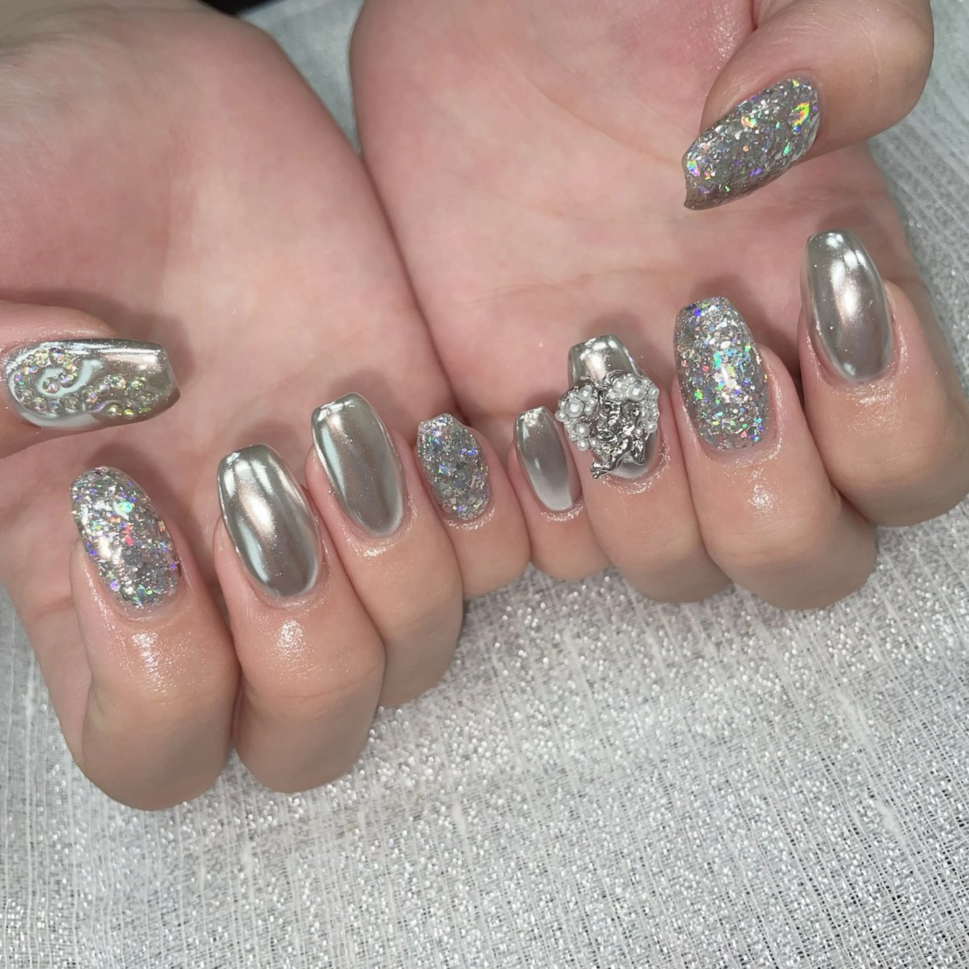 ネイル ミラーネイル 林 ✨syousyouのネイルデザイン