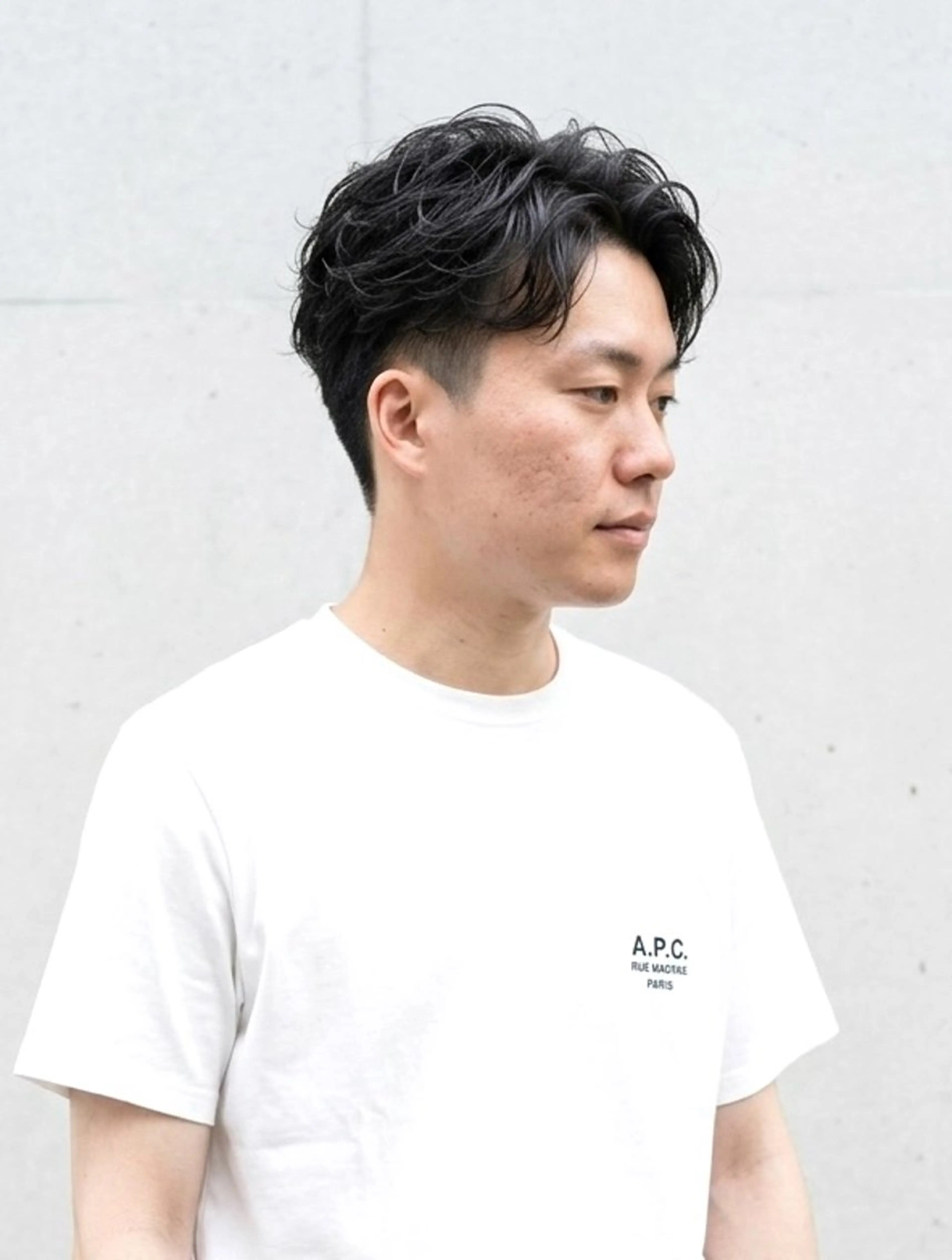 ショート パーマ メンズ メンズパーマ カット パーマ 大人メンズパーマ /石川瑠青のヘアスタイル