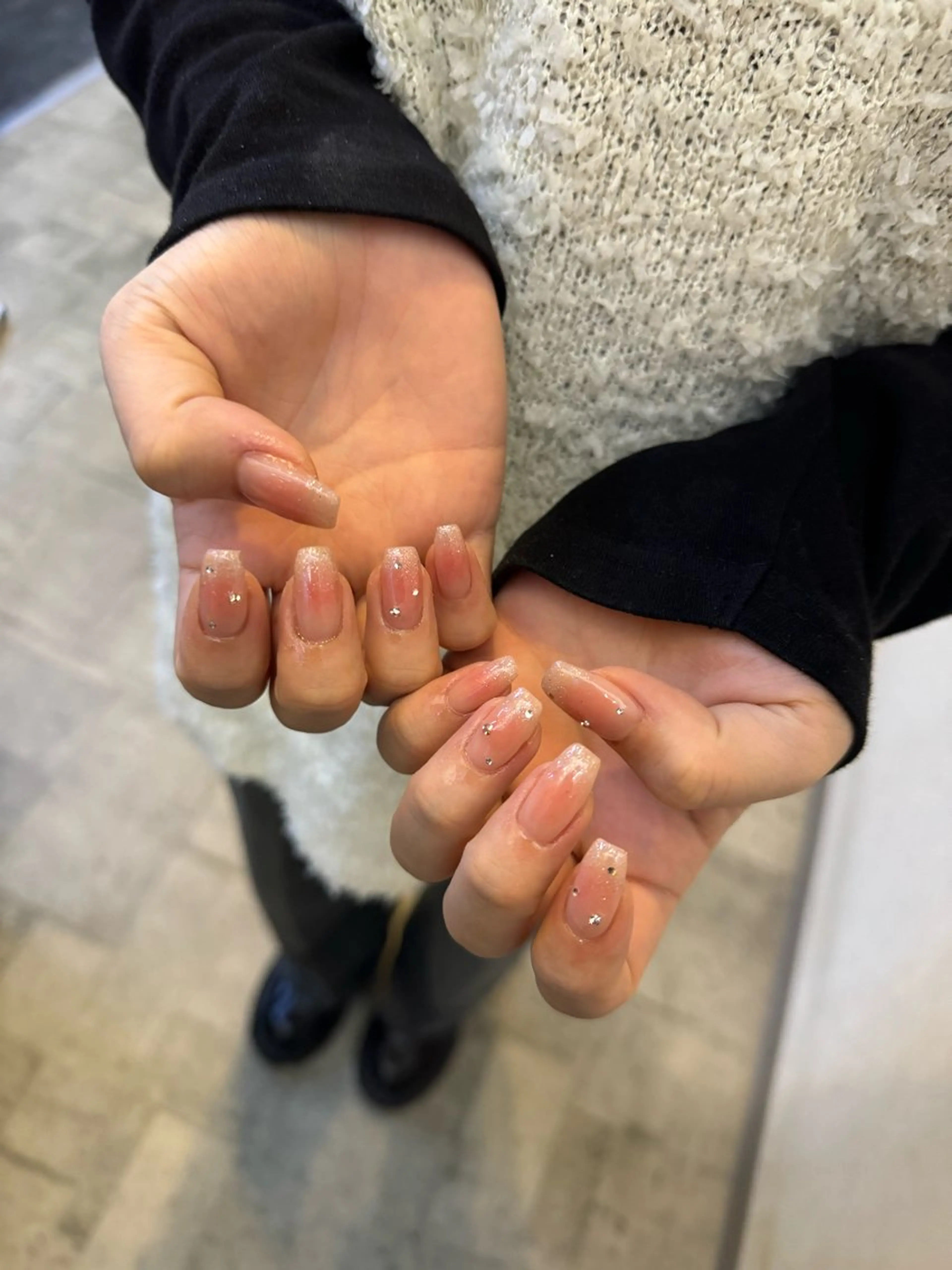 ネイル フレンチネイル 韓国ネイル マグネットネイル メンズネイル ニュアンスネイル ハンドネイル GRANDE大須 Cecil💜のネイルデザイン