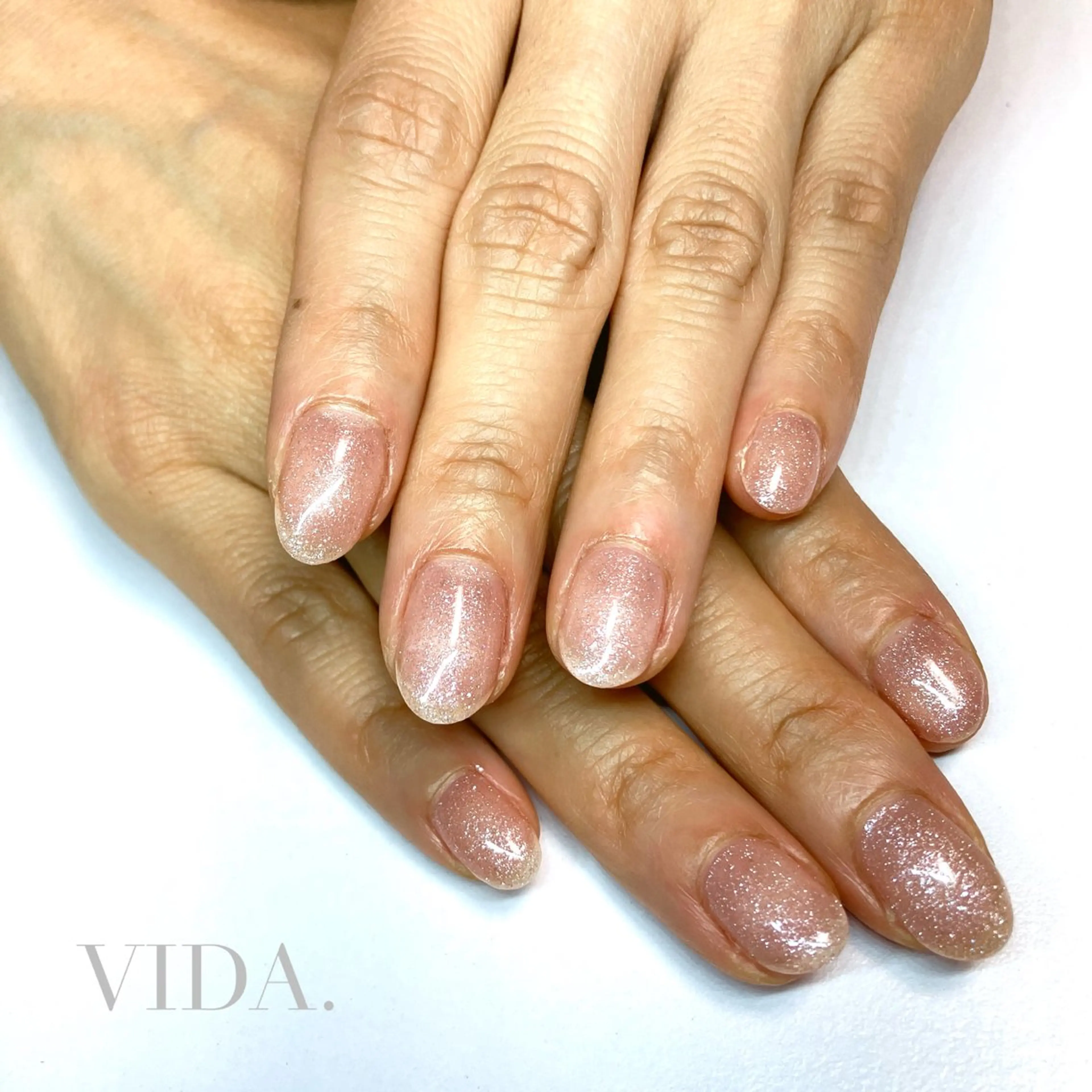 ネイル キラキラネイル ラメ(グリッター) ワンカラーネイル ハンドネイル private salon VIDAのネイルデザイン