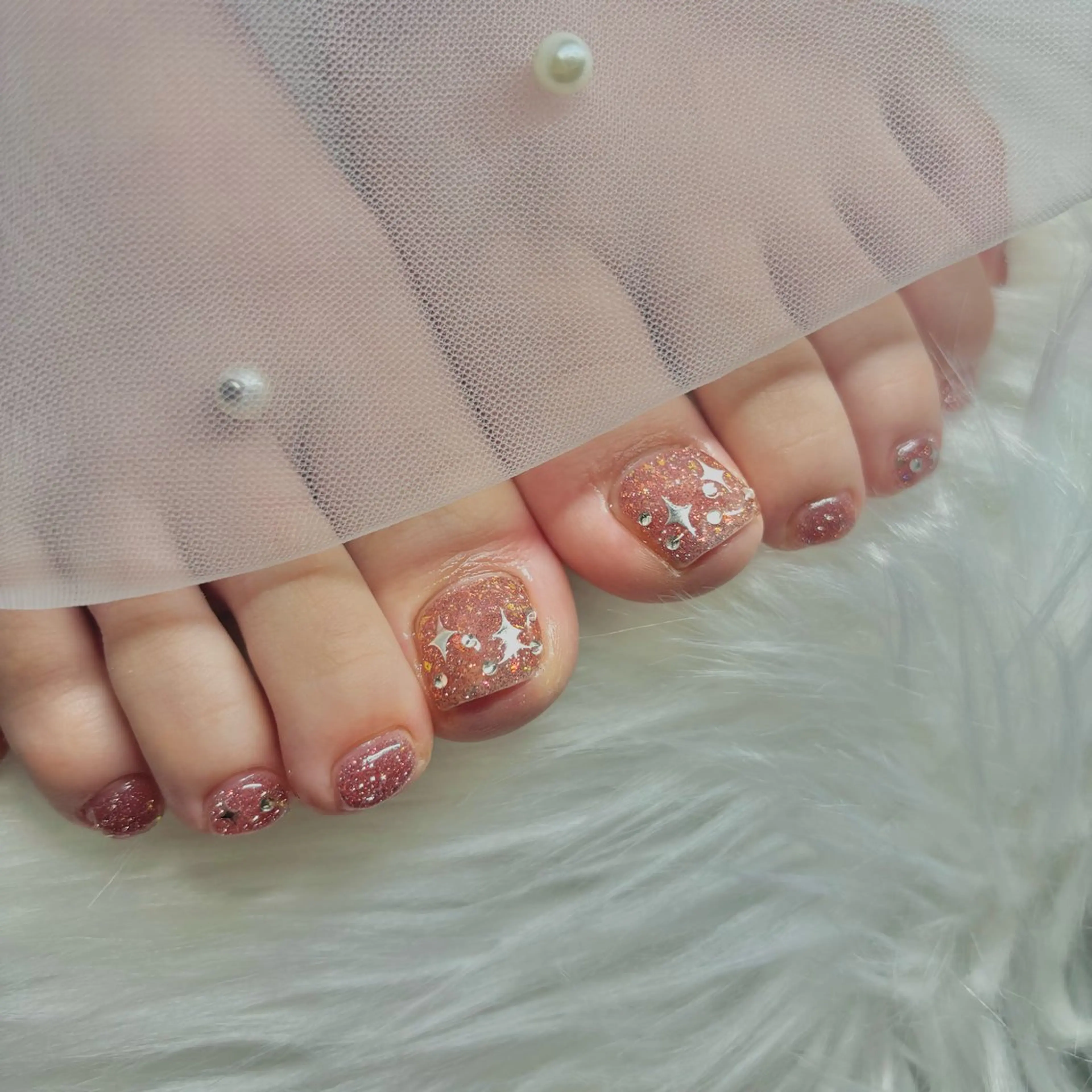 ネイル フラッシュネイル フットネイル シンプルネイル Emieux Nanamiのネイルデザイン