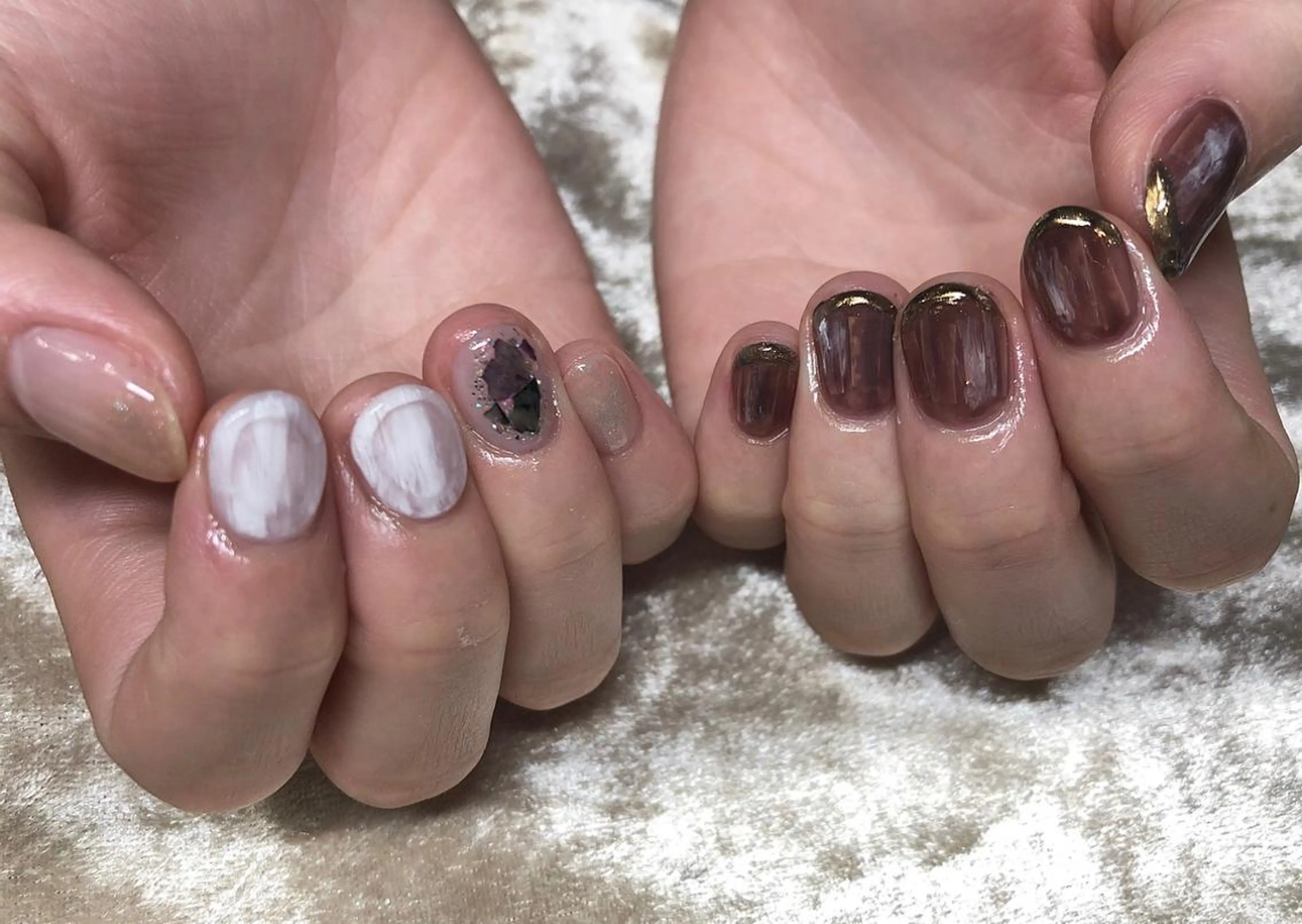 ネイル ハンドネイル パラあり！フィルイン 美フォルムのネイルデザイン