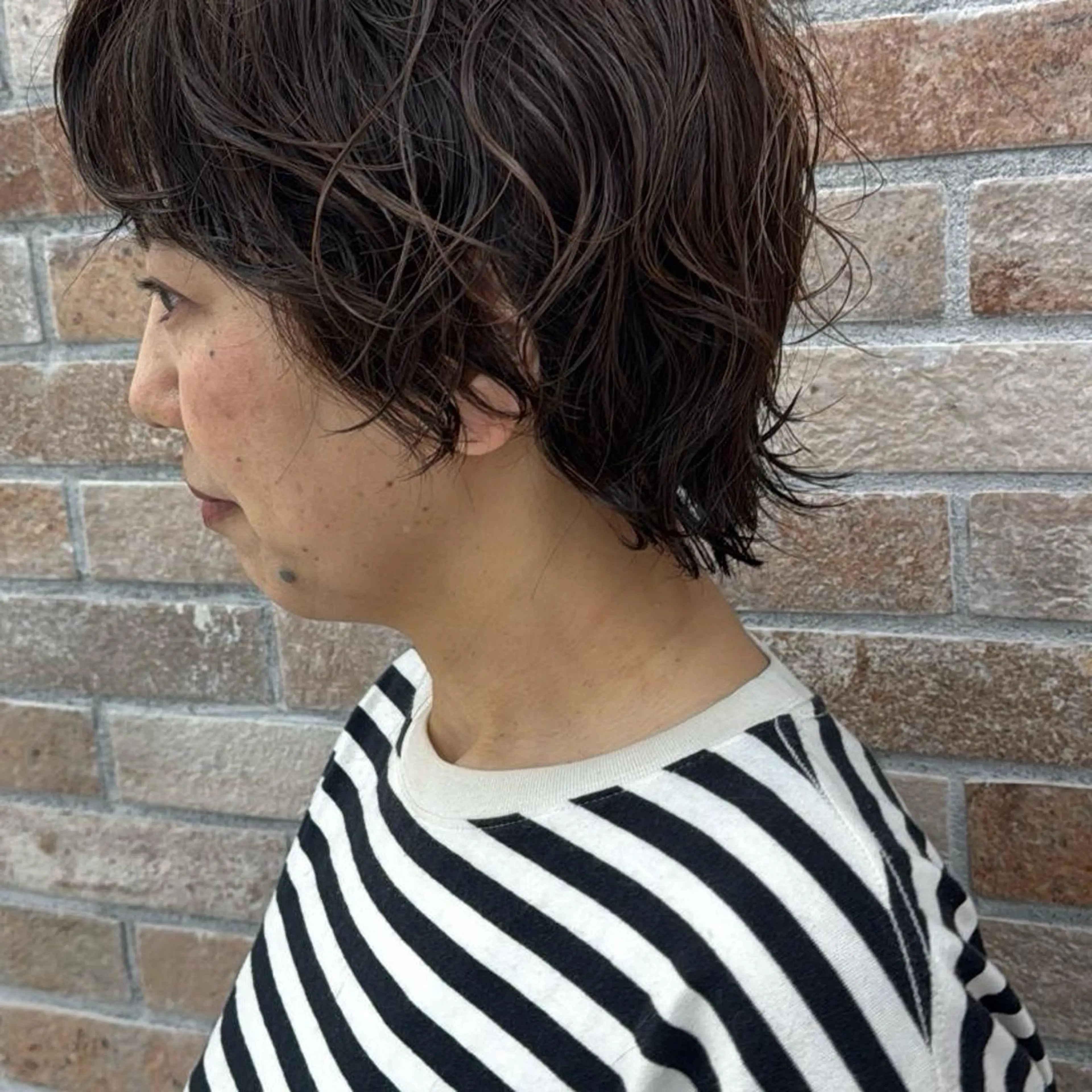ショート カラー パーマ 湯浅 了一のヘアスタイル