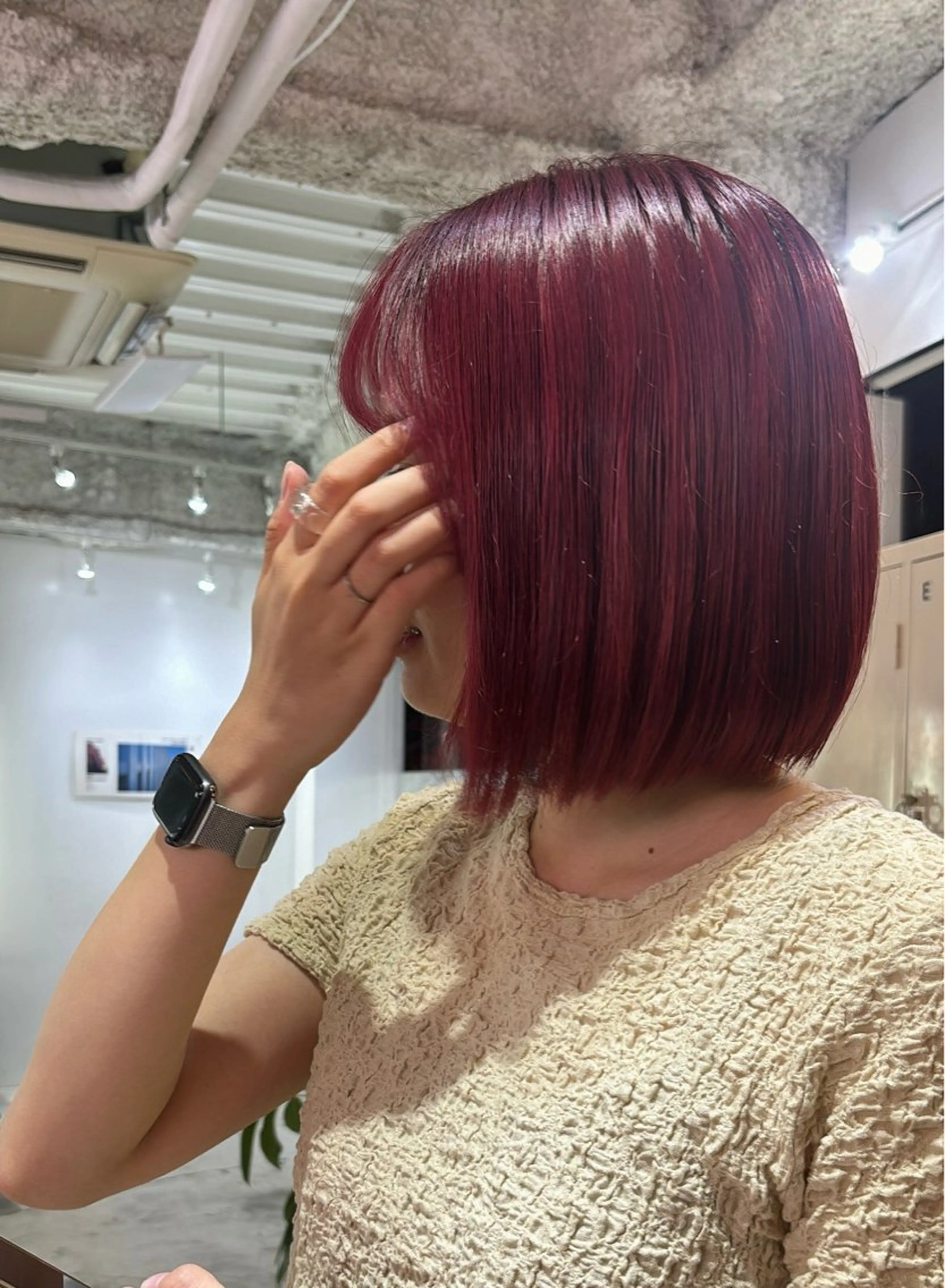 カラー レイヤーボブ🎵 ブリーチ/りりのヘアスタイル