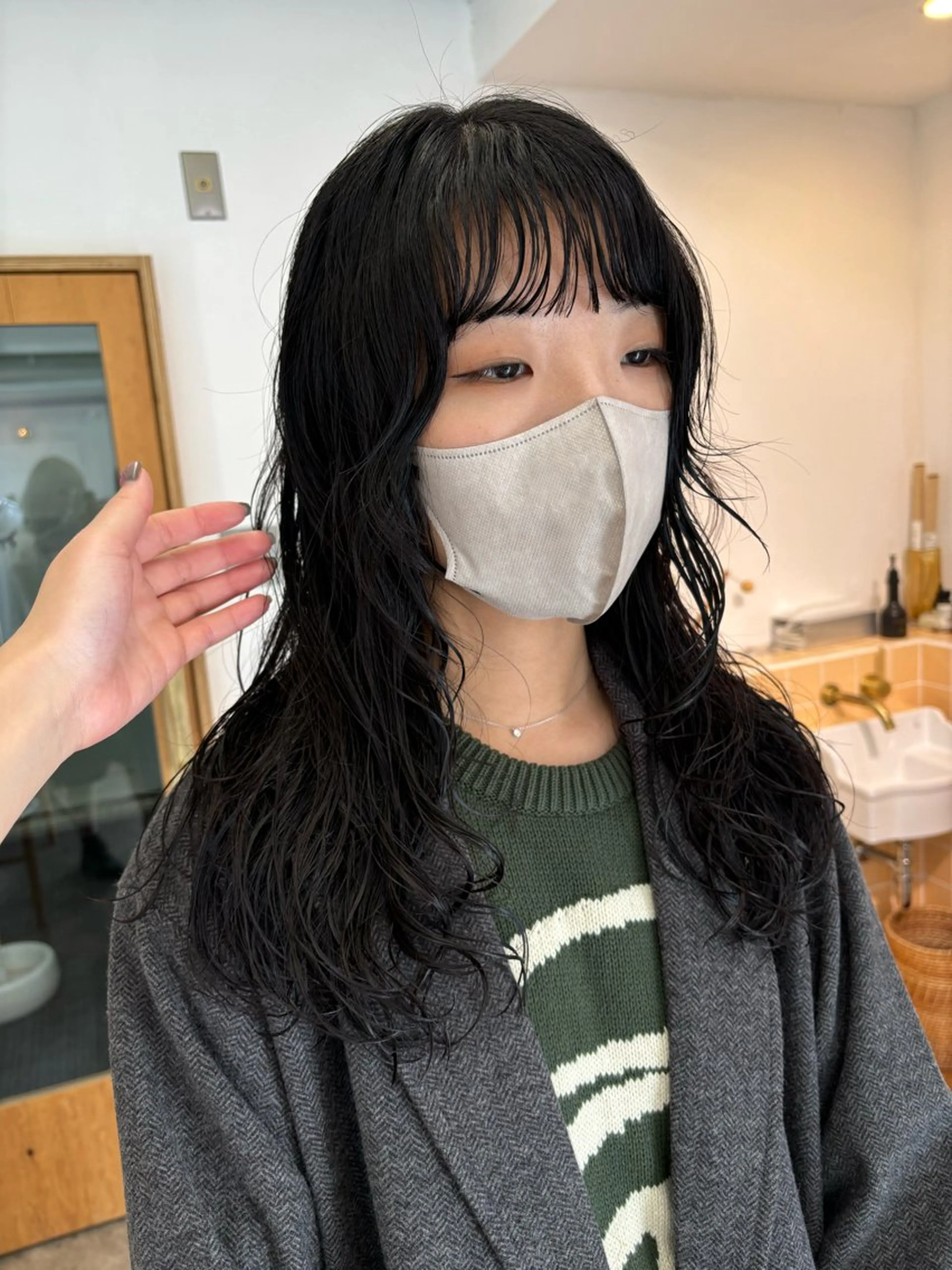 ロング パーマ カット パーマ sakura🌸 レイヤー/韓国ヘアのヘアスタイル