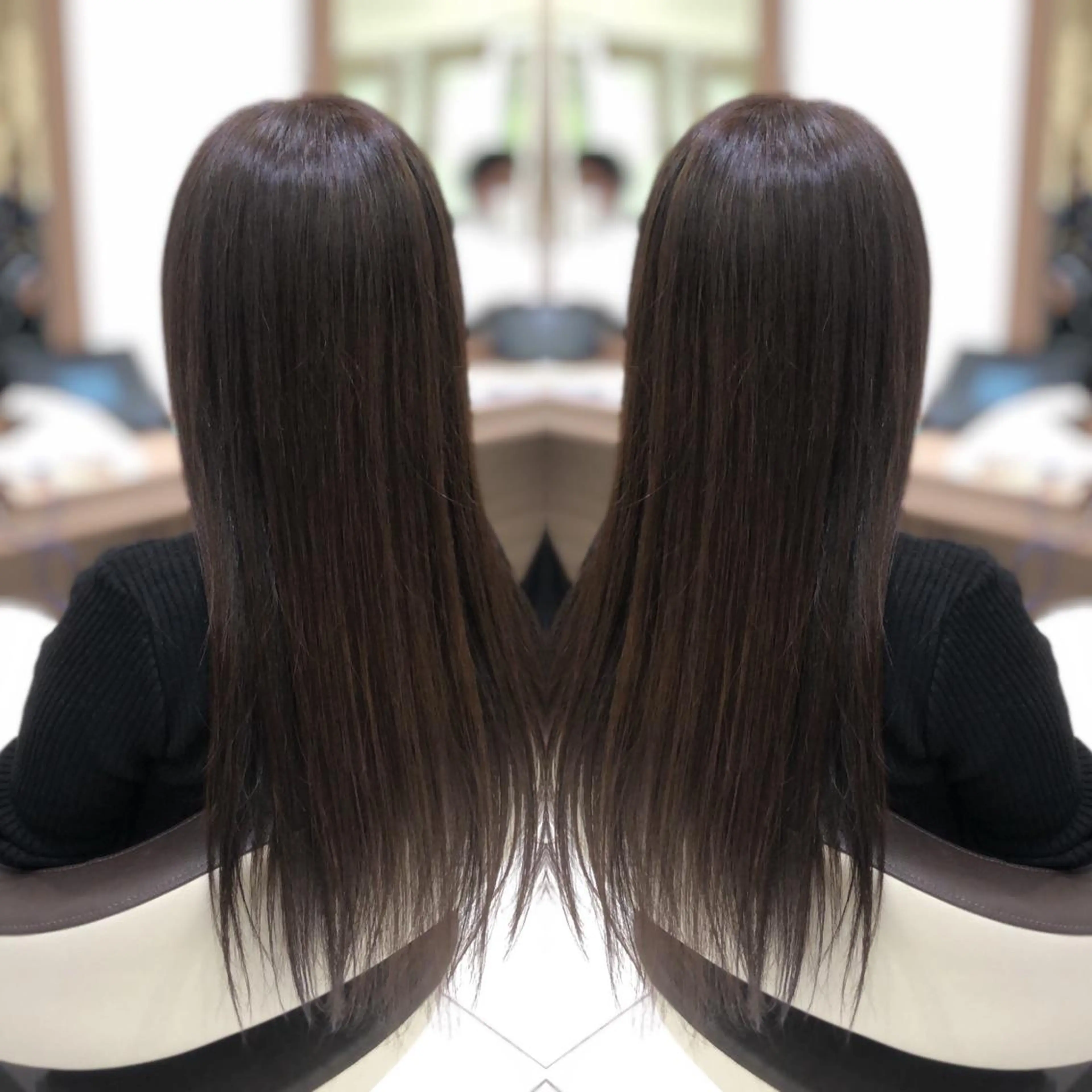 セミロング カラー 透明感カラー イルミナカラー 韓国レイヤー×透明感 カラー/山崎一輝のヘアスタイル