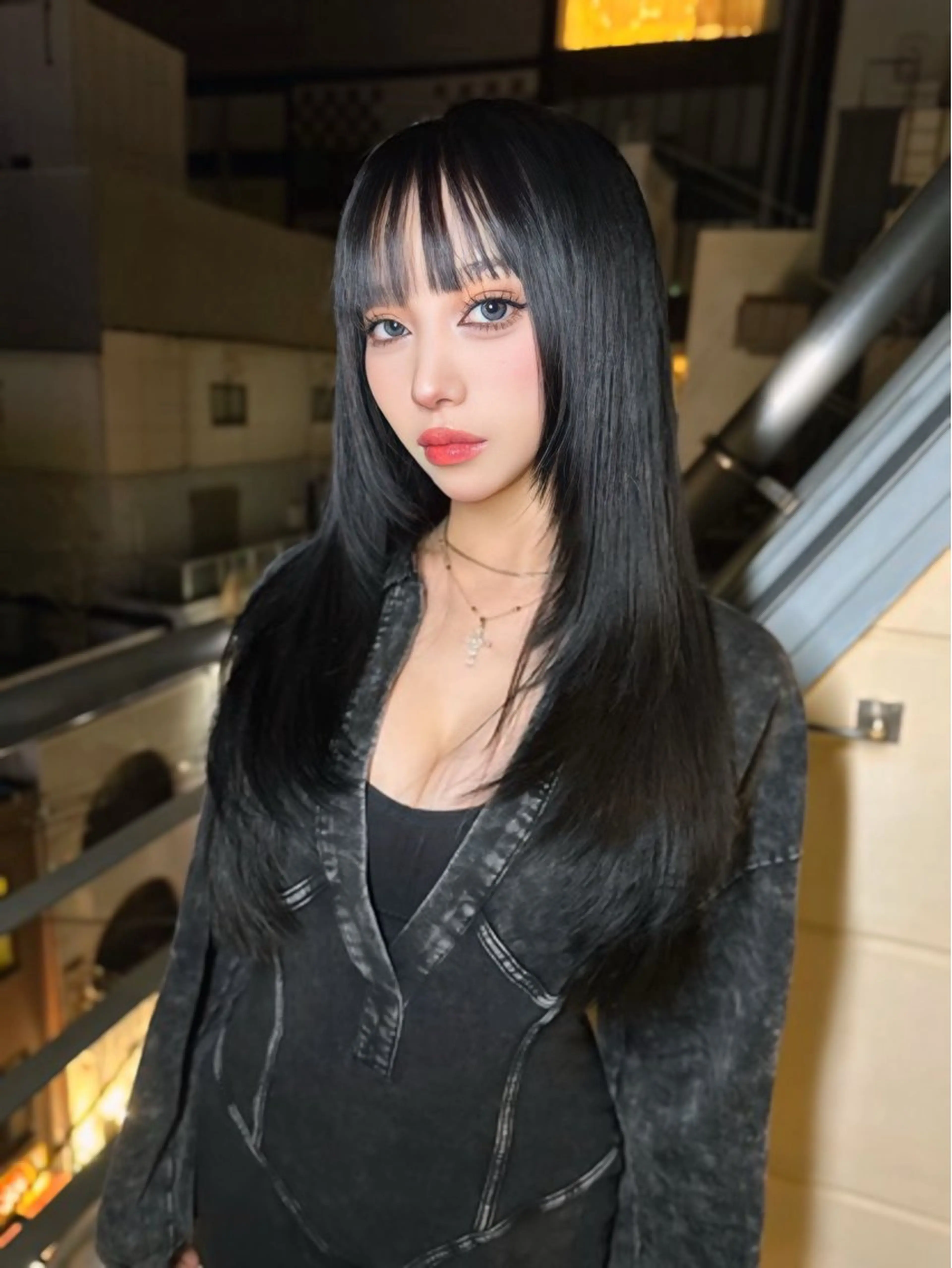 ロング カラー 顔周りカット レイヤーカット 縮毛矯正 ワンホン/エクステ ケラチン/Kaitoのヘアスタイル