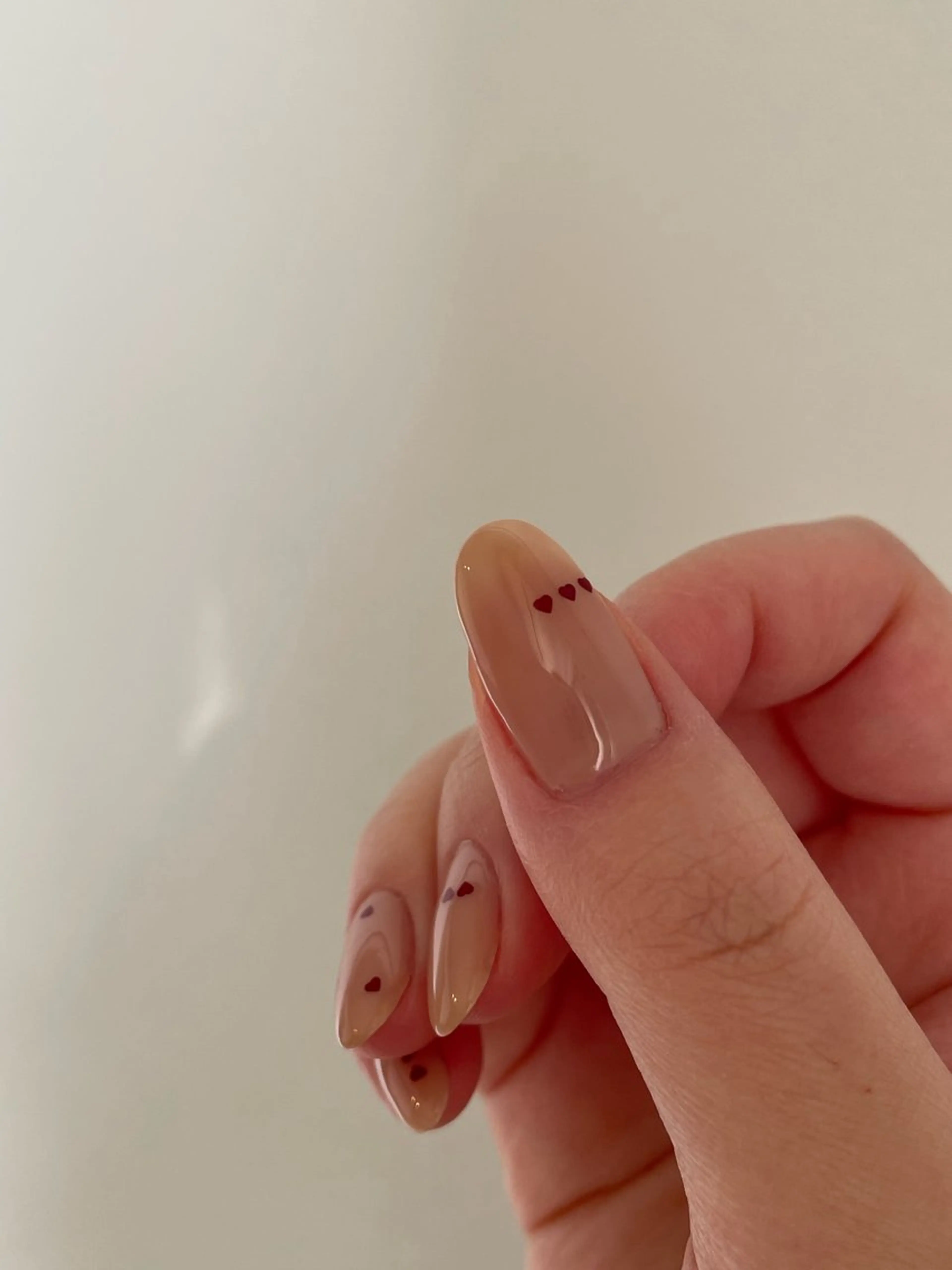 ネイル ハート ワンカラーネイル NOELIS REIのネイルデザイン