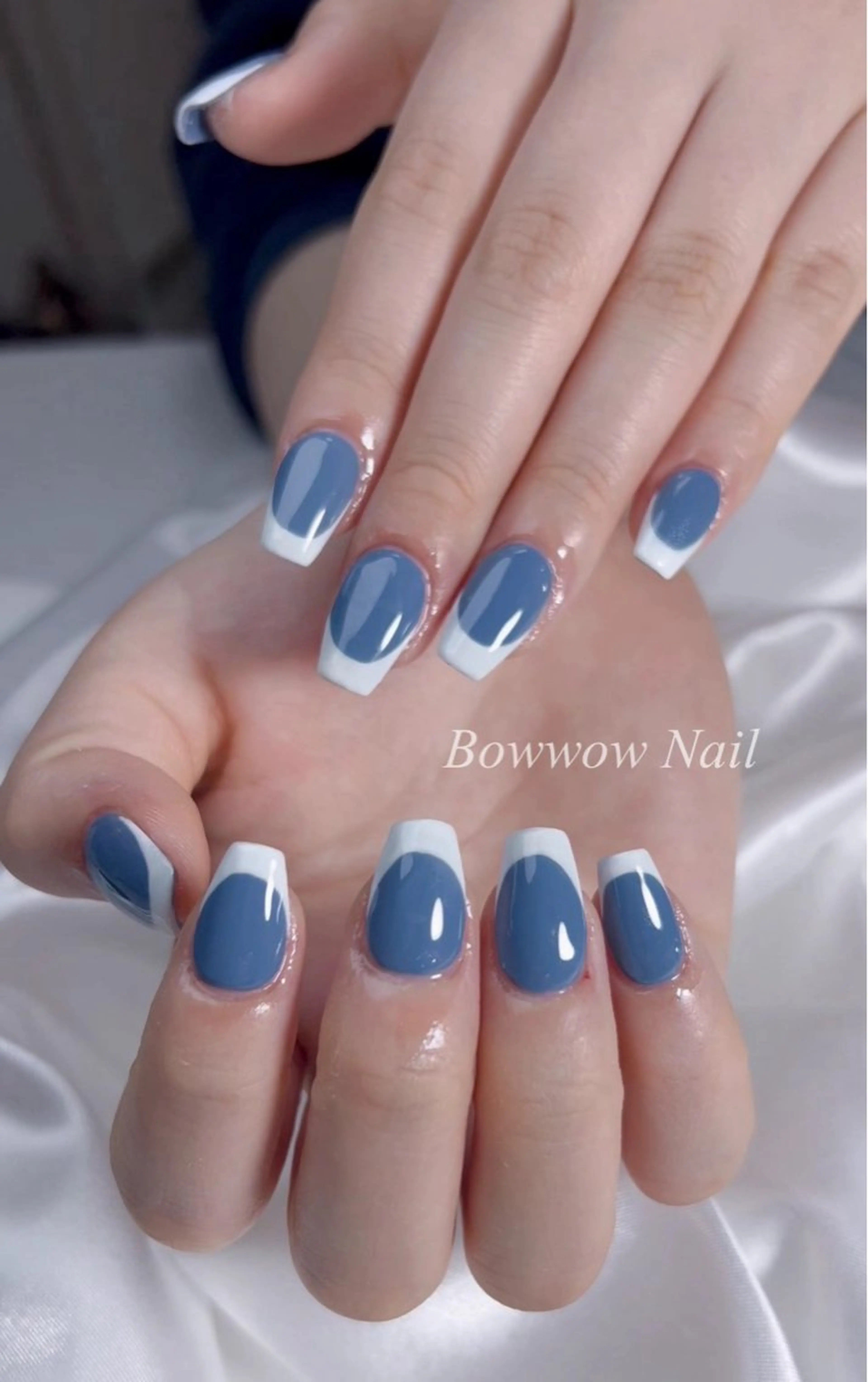 ネイル フレンチネイル シンプルネイル Bow wow Nail さや🧸のネイルデザイン