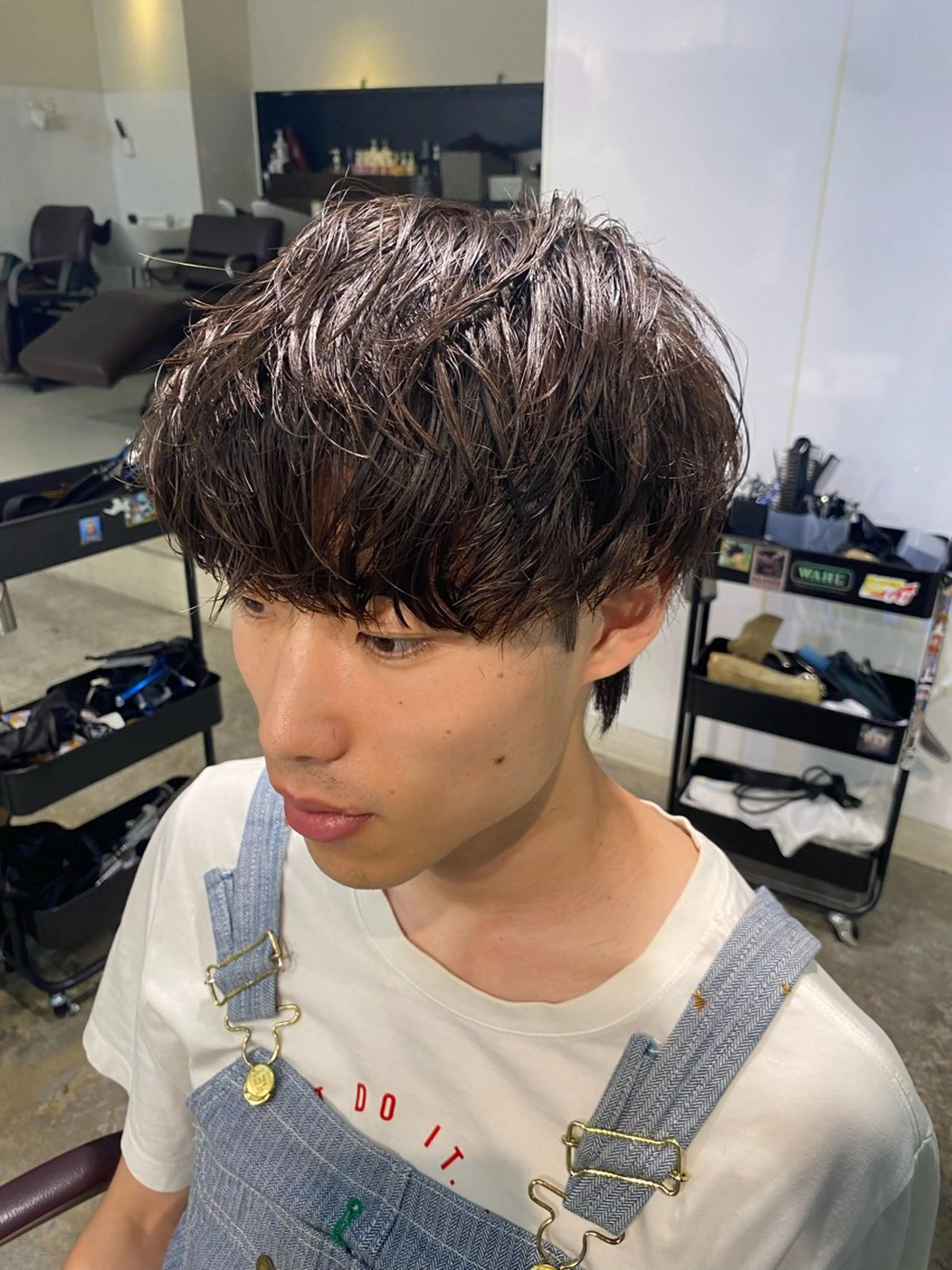 パーマ メンズ カット パーマ パーマ特化/フェザー パーマシャドウ/真生のヘアスタイル